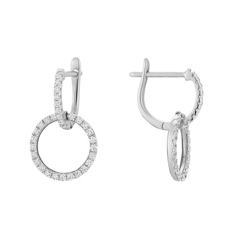 Boucles d'oreilles Huggie en diamant