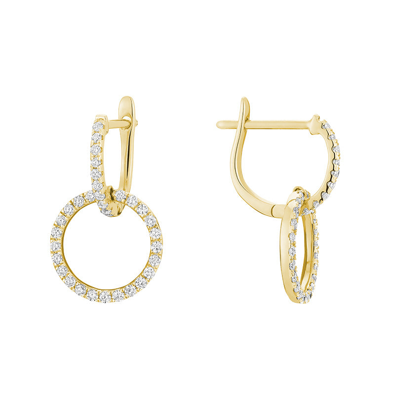 Boucles d'oreilles Huggie en diamant