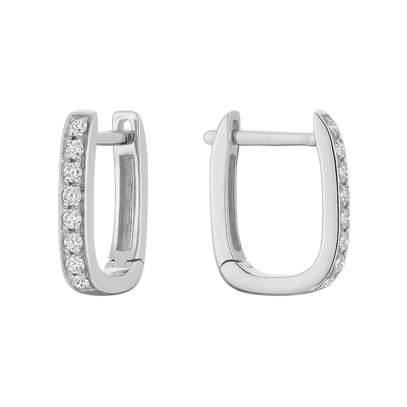 Boucles d'oreilles Huggie en diamant