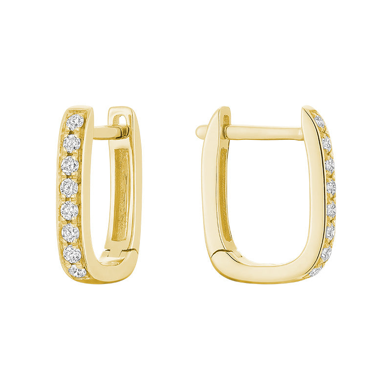 Boucles d'oreilles Huggie en diamant
