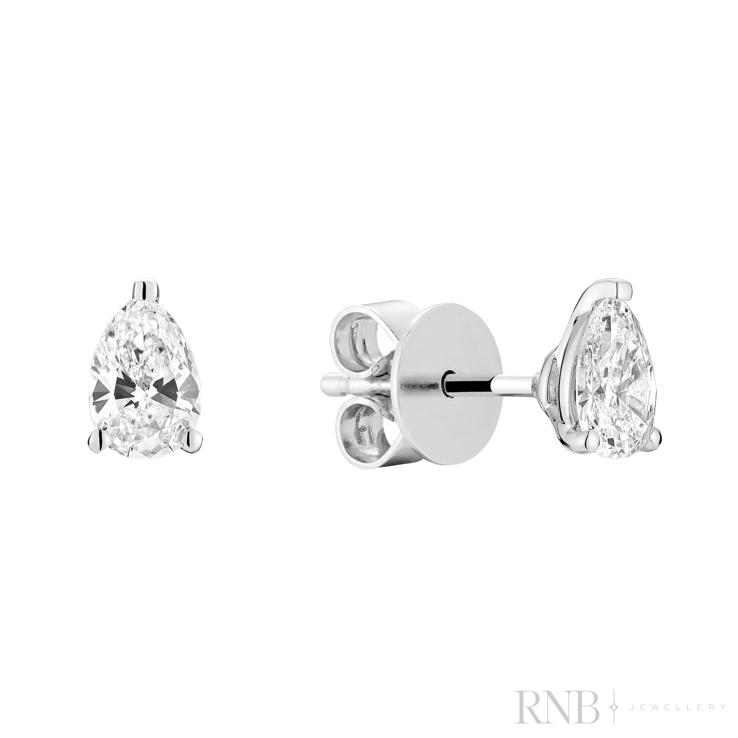Pear Shape Stud Lab Grown Diamond Earrings