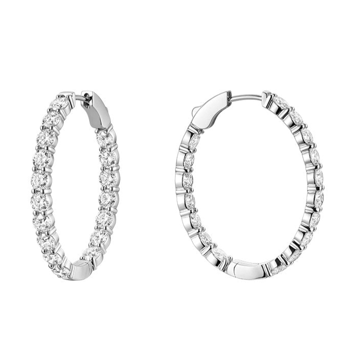 Boucles d'oreilles en diamant de laboratoire