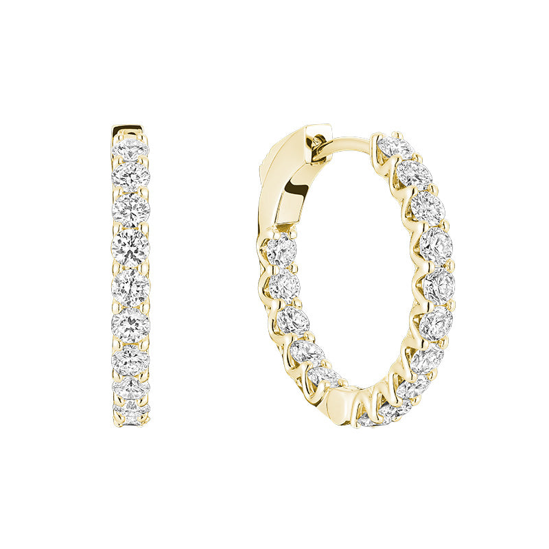 Boucles d'oreilles Huggie cultivées en laboratoire