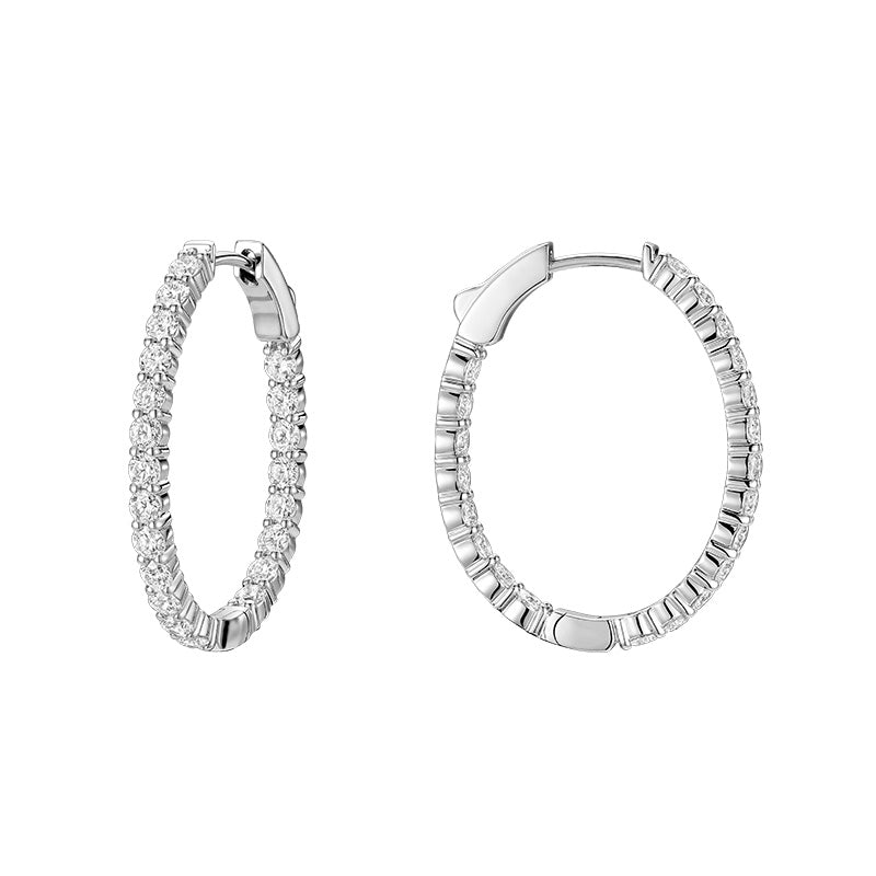 Boucles d'oreilles en diamant de laboratoire