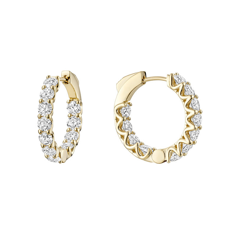 Boucles d'oreilles en diamant de laboratoire