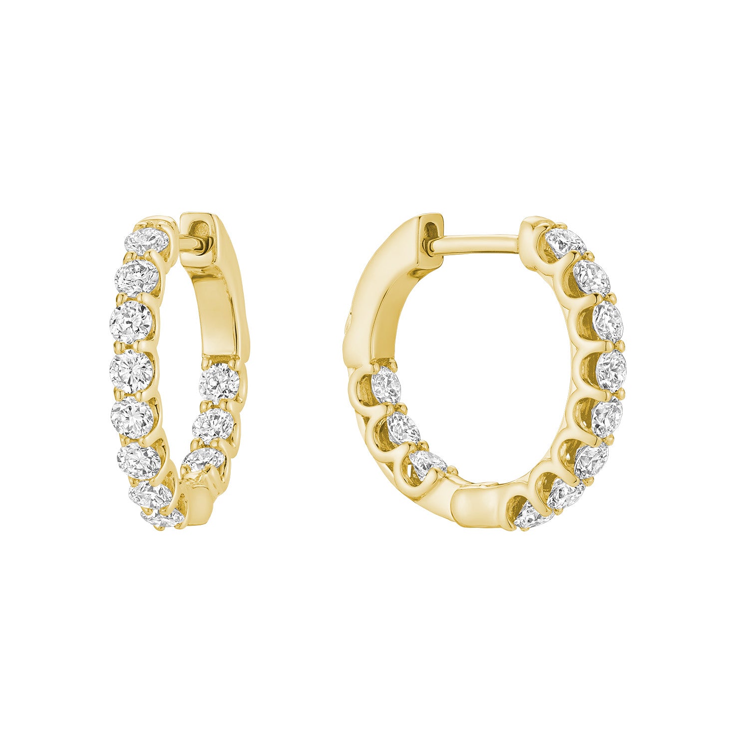 In & Out Huggie Lab Grown Diamond Earrings
