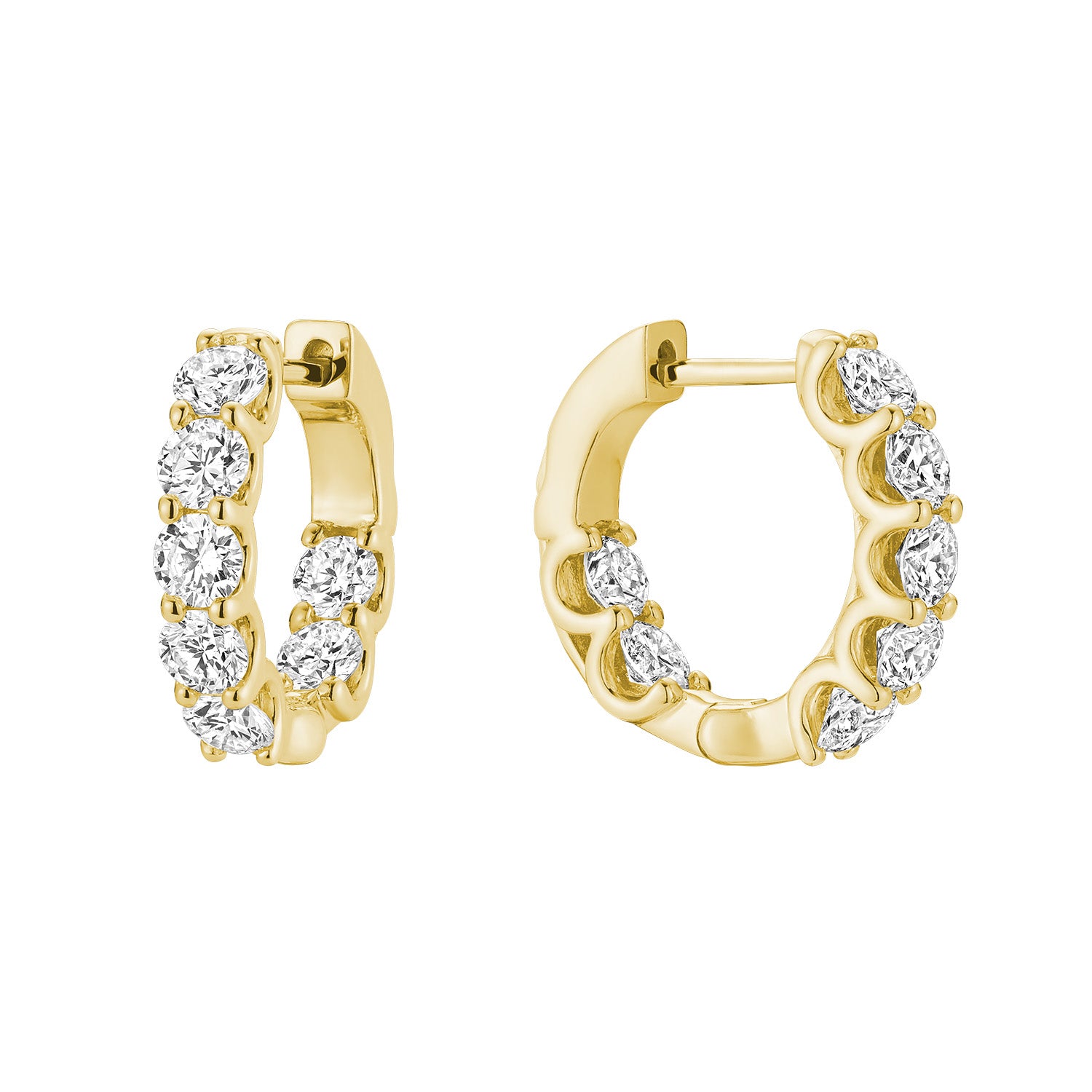 In & Out Huggie Lab Grown Diamond Earrings