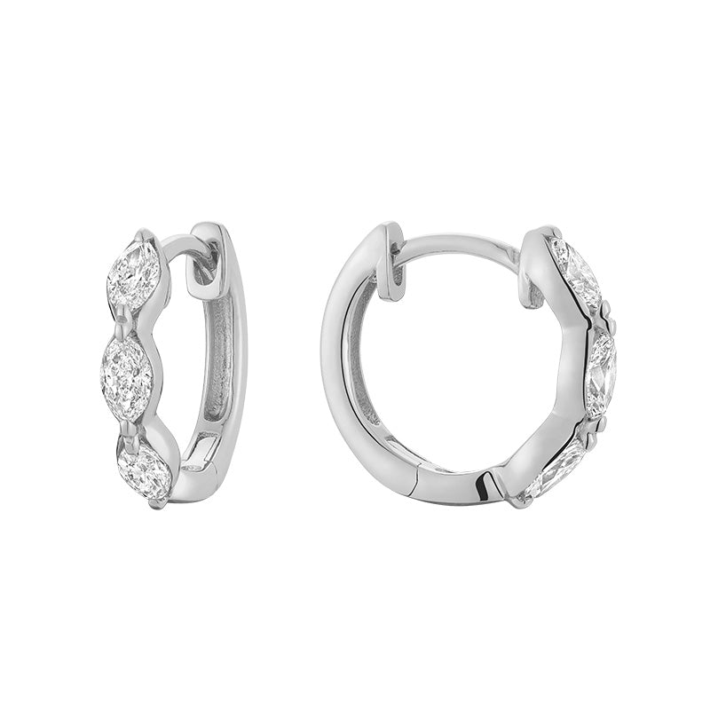 Boucles d'oreilles Huggie en diamant