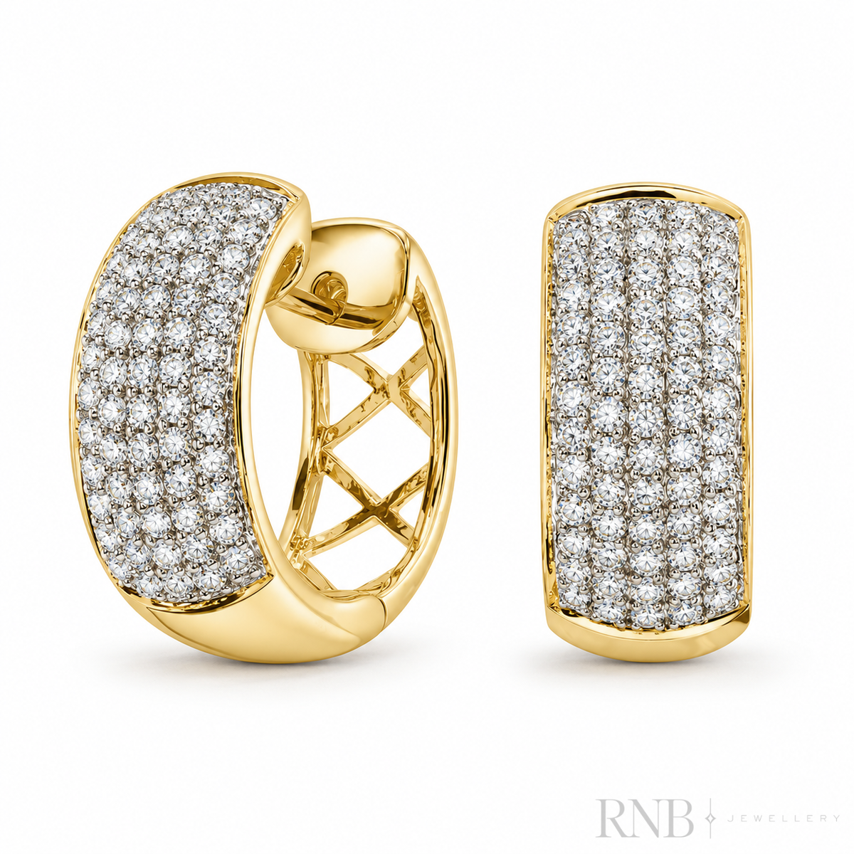 Pavé Diamond Huggie Earrings