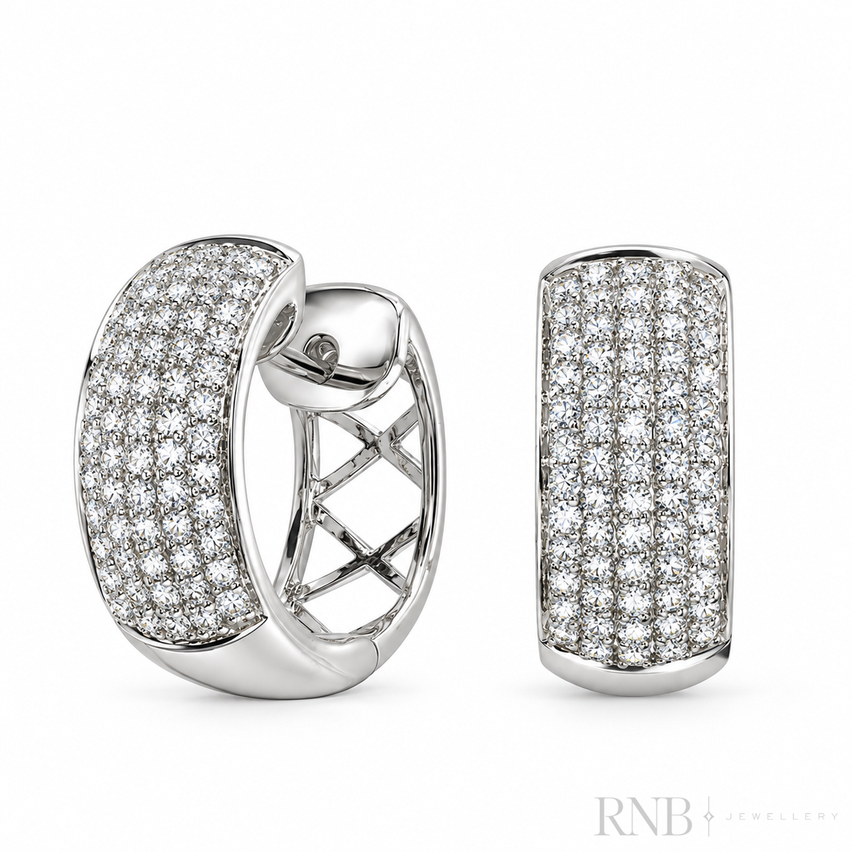 Pavé Diamond Huggie Earrings