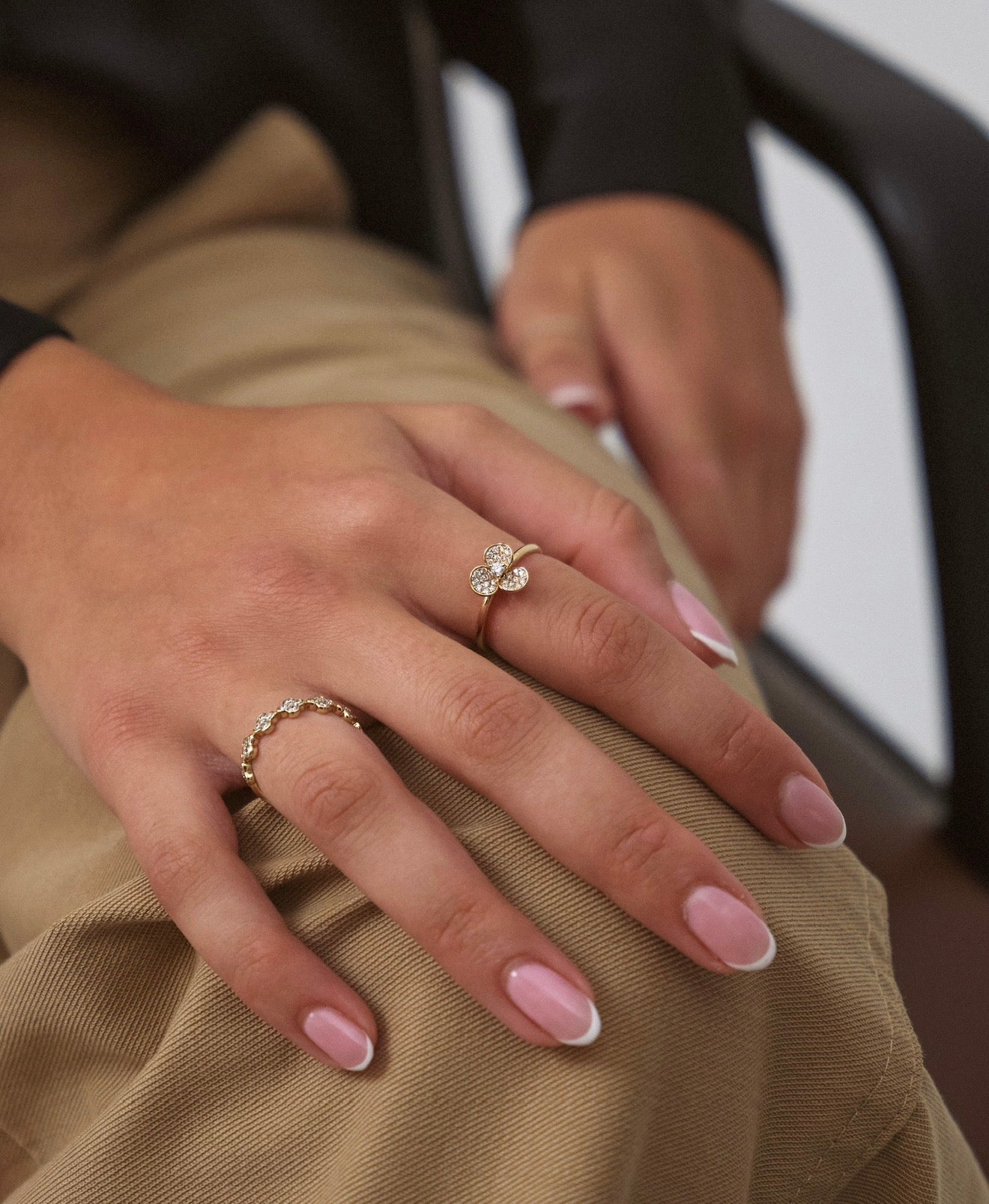 Three Leaf Clover Diamond Ring