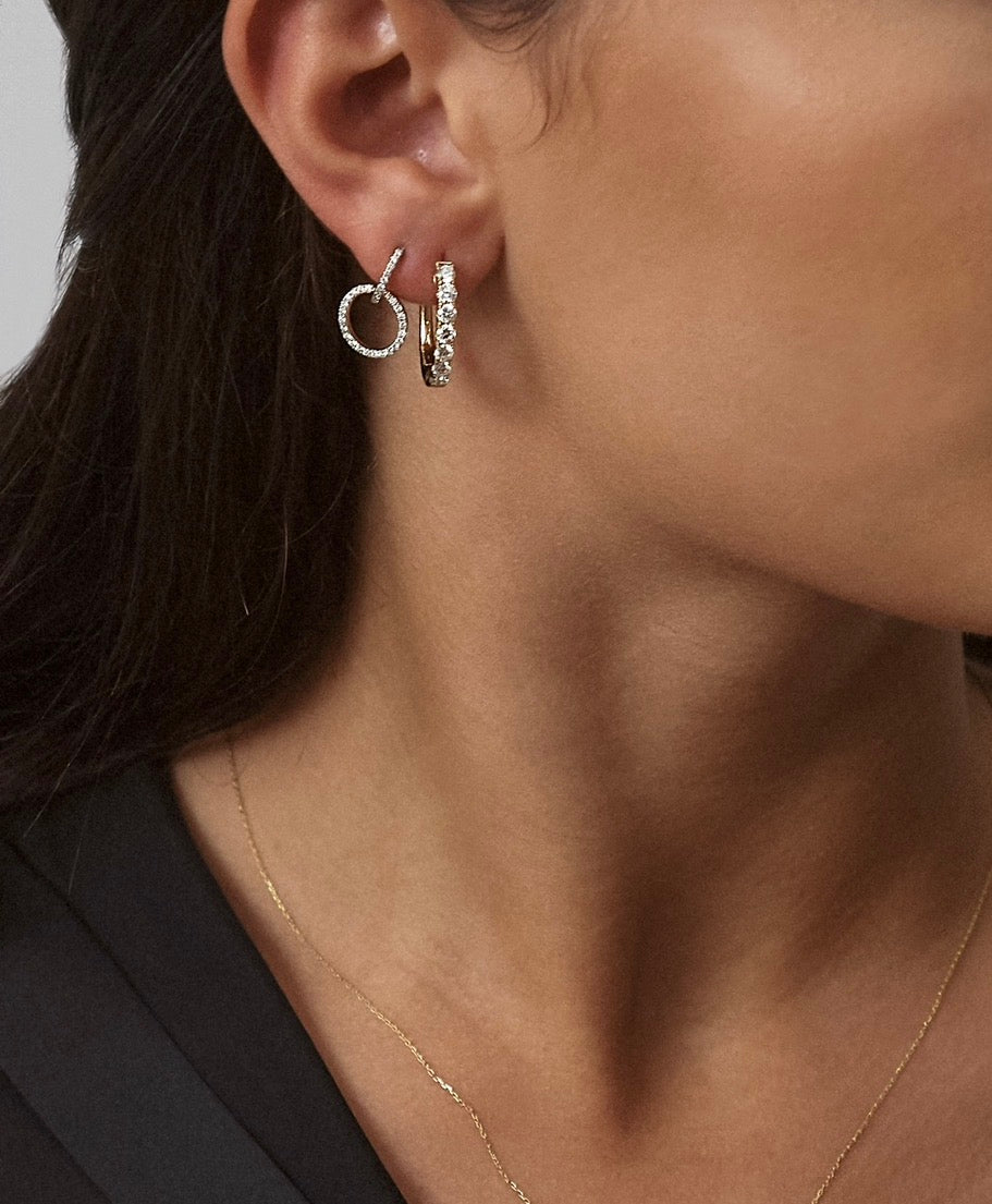 Dainty Dangling Circle Of Life Loop Earrings