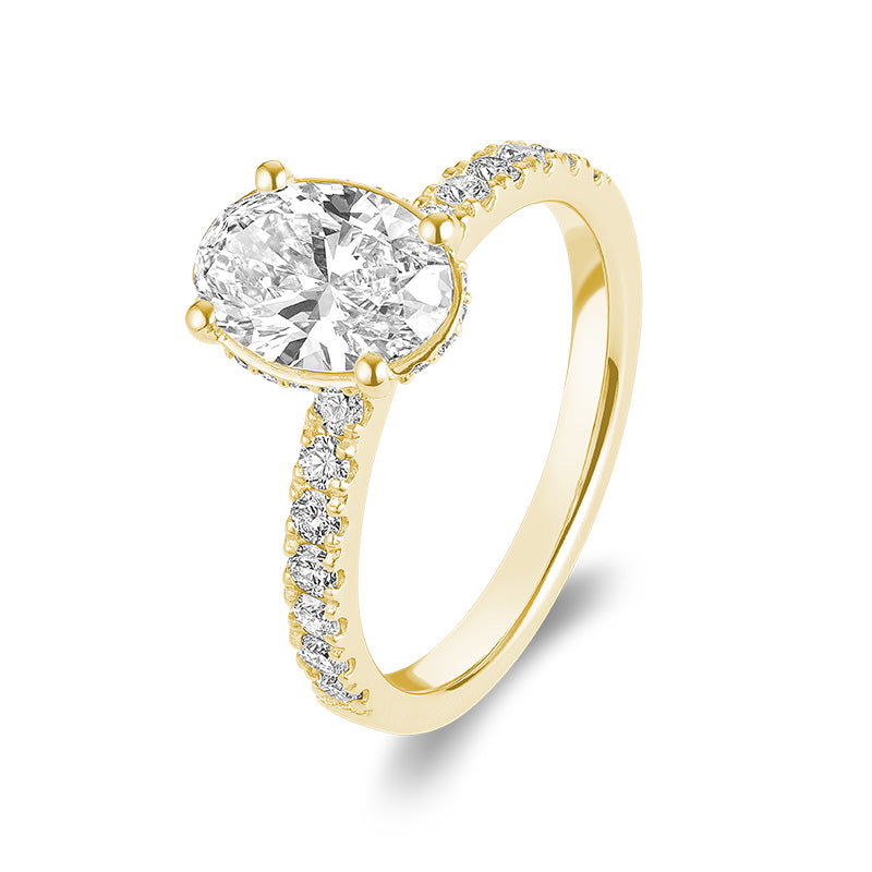 Bague en diamant de laboratoire à 5 pierres