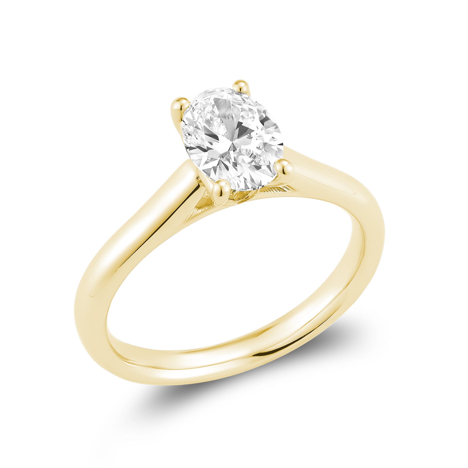 Bridal Oval Solitaire Lab Grown Diamond Ring