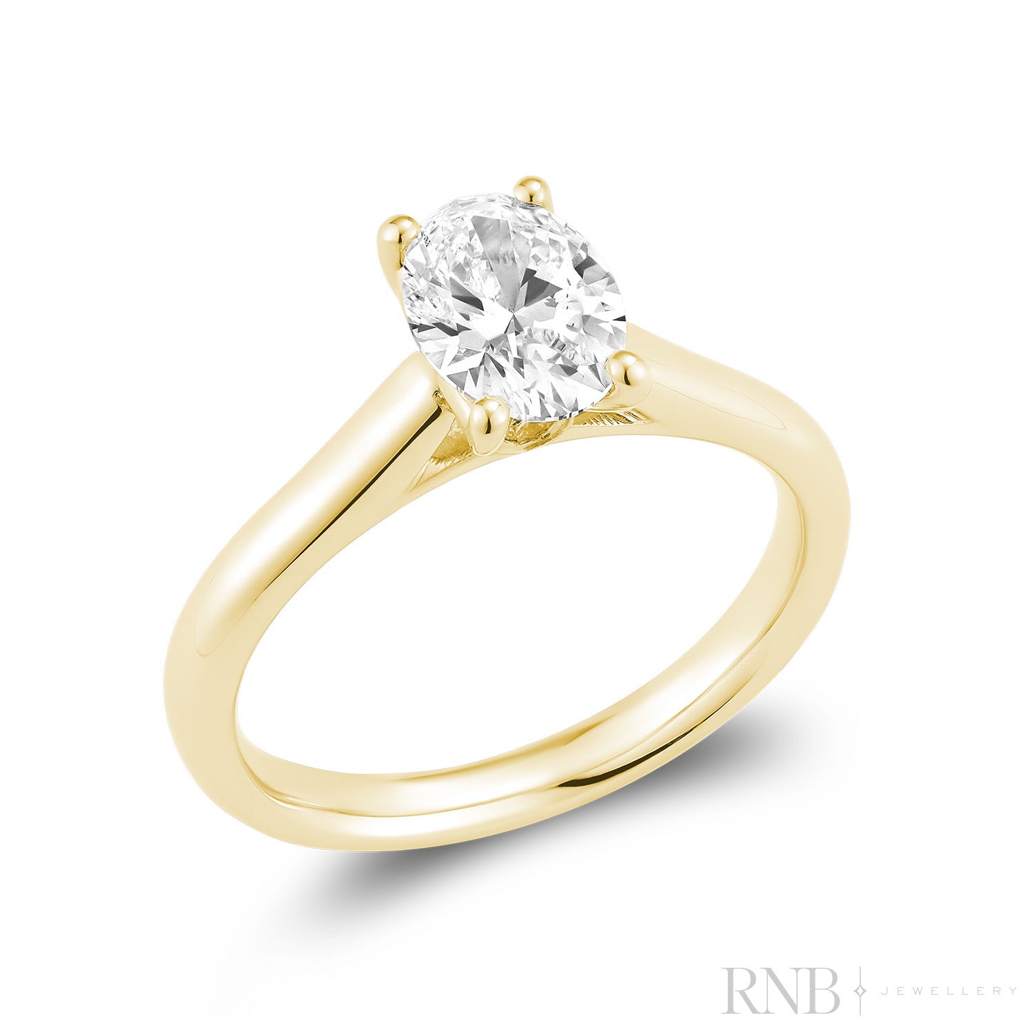 Bridal Oval Solitaire Lab Grown Diamond Ring