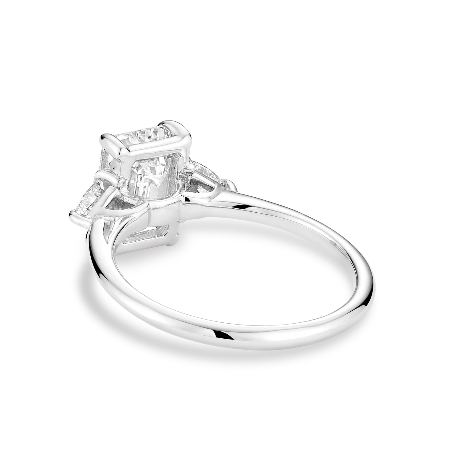 Trinity Bridal Collection Emerald & Trillion Cut Lab Grown Diamond Ring