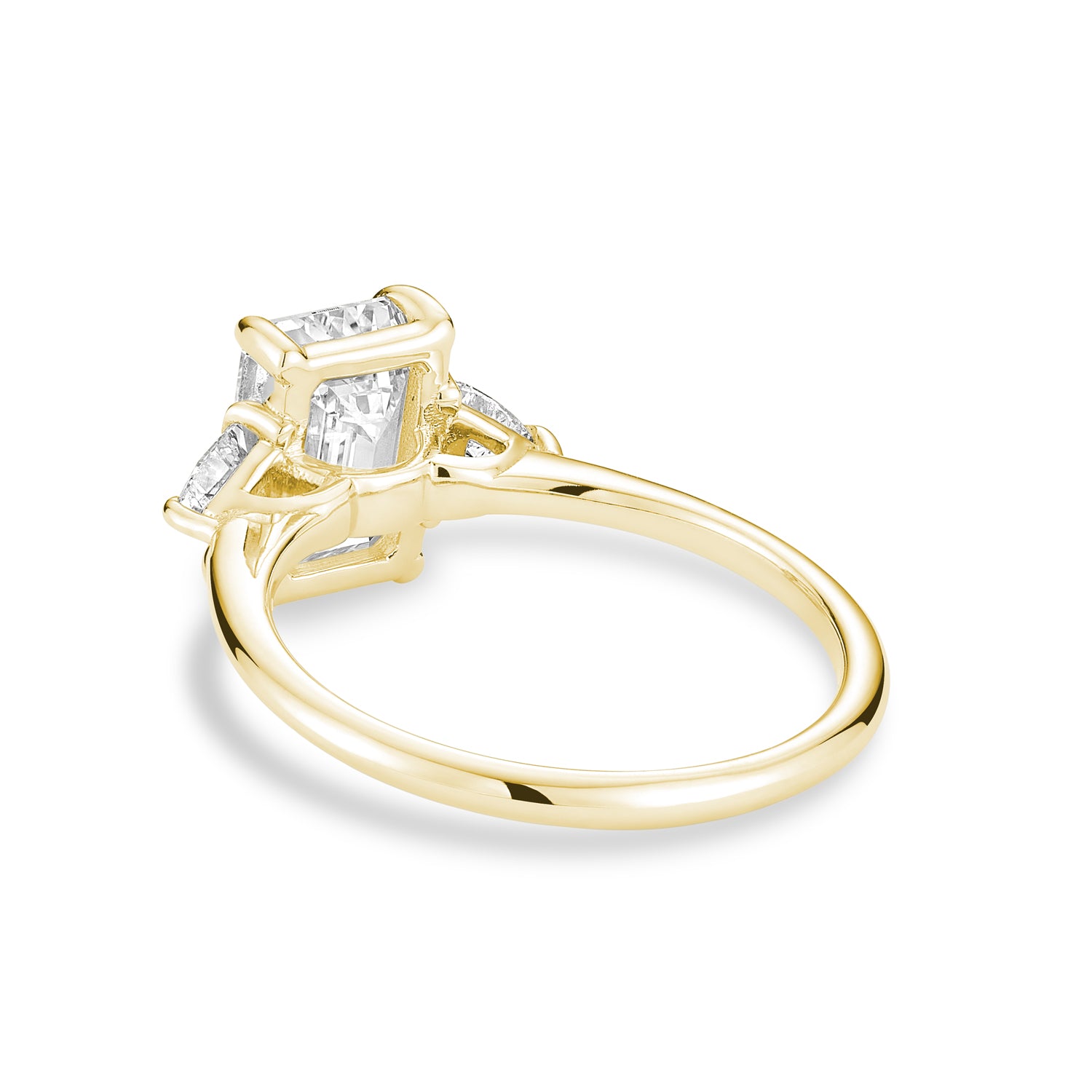 Trinity Bridal Collection Emerald & Trillion Cut Lab Grown Diamond Ring
