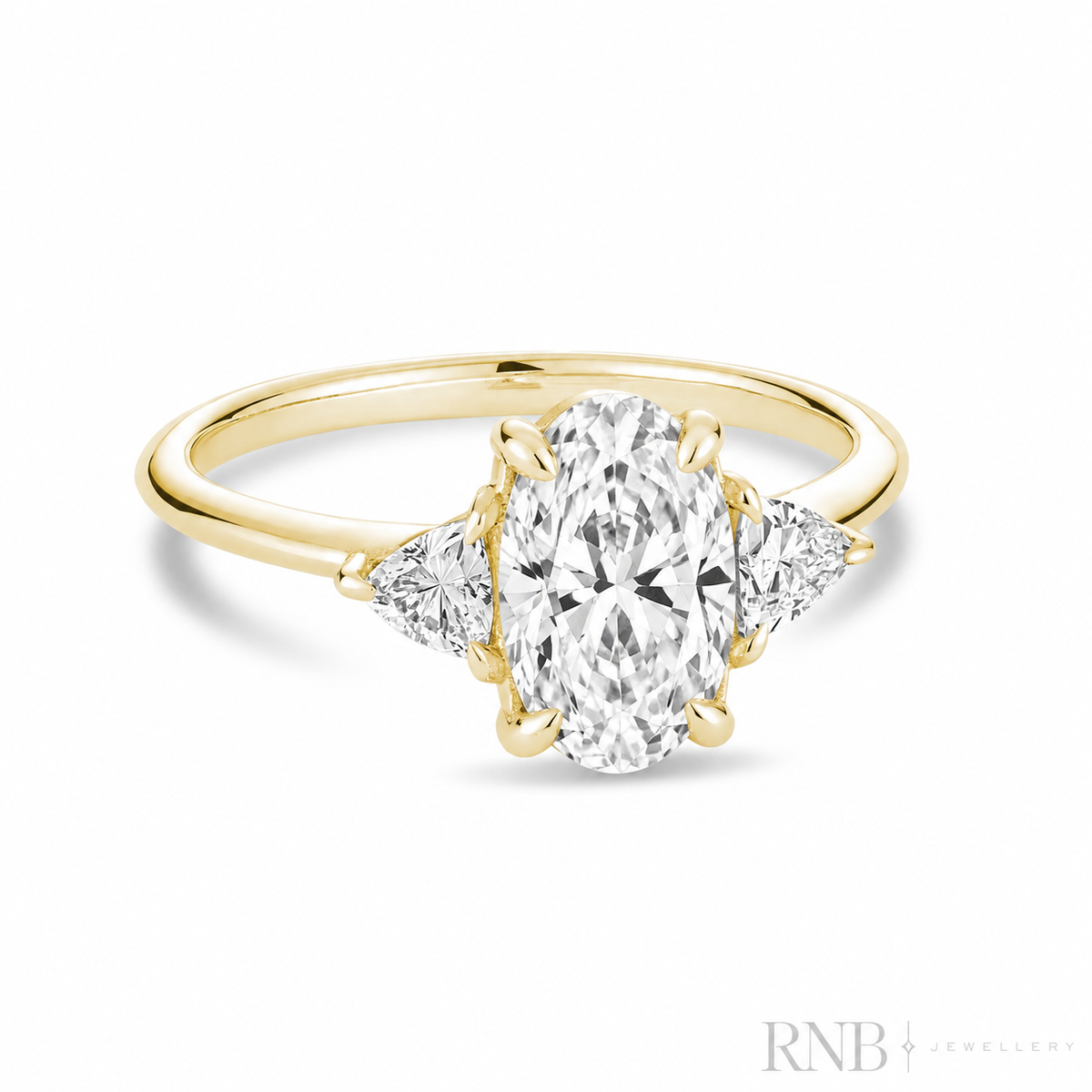 Trinity Bridal Collection Oval & Trillion Cut Lab Grown Diamond Ring
