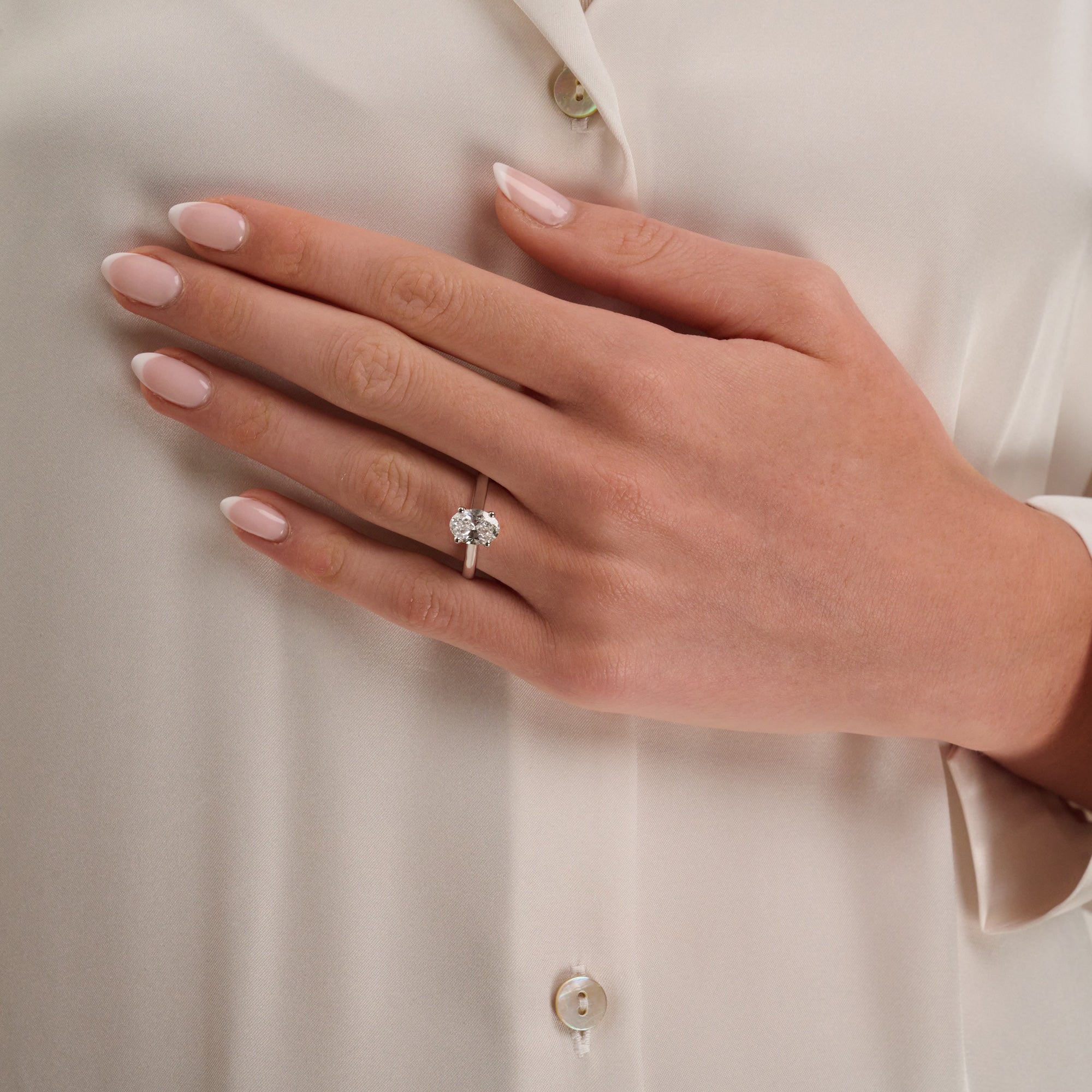 Bague en diamant de laboratoire à 5 pierres