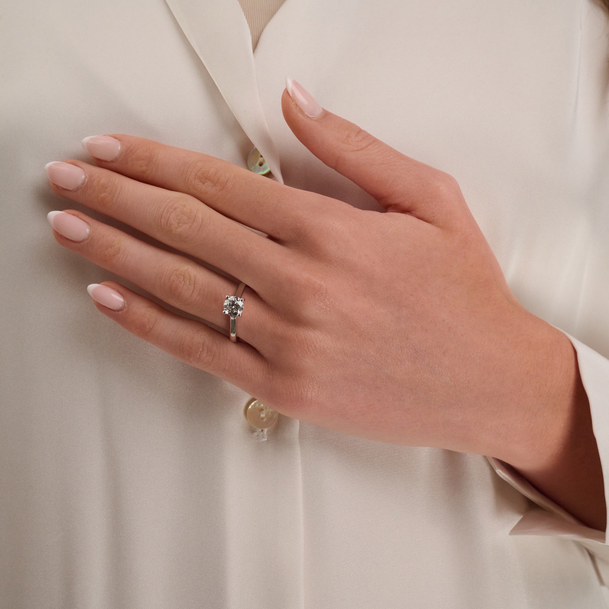 Bague en diamant de laboratoire à 5 pierres