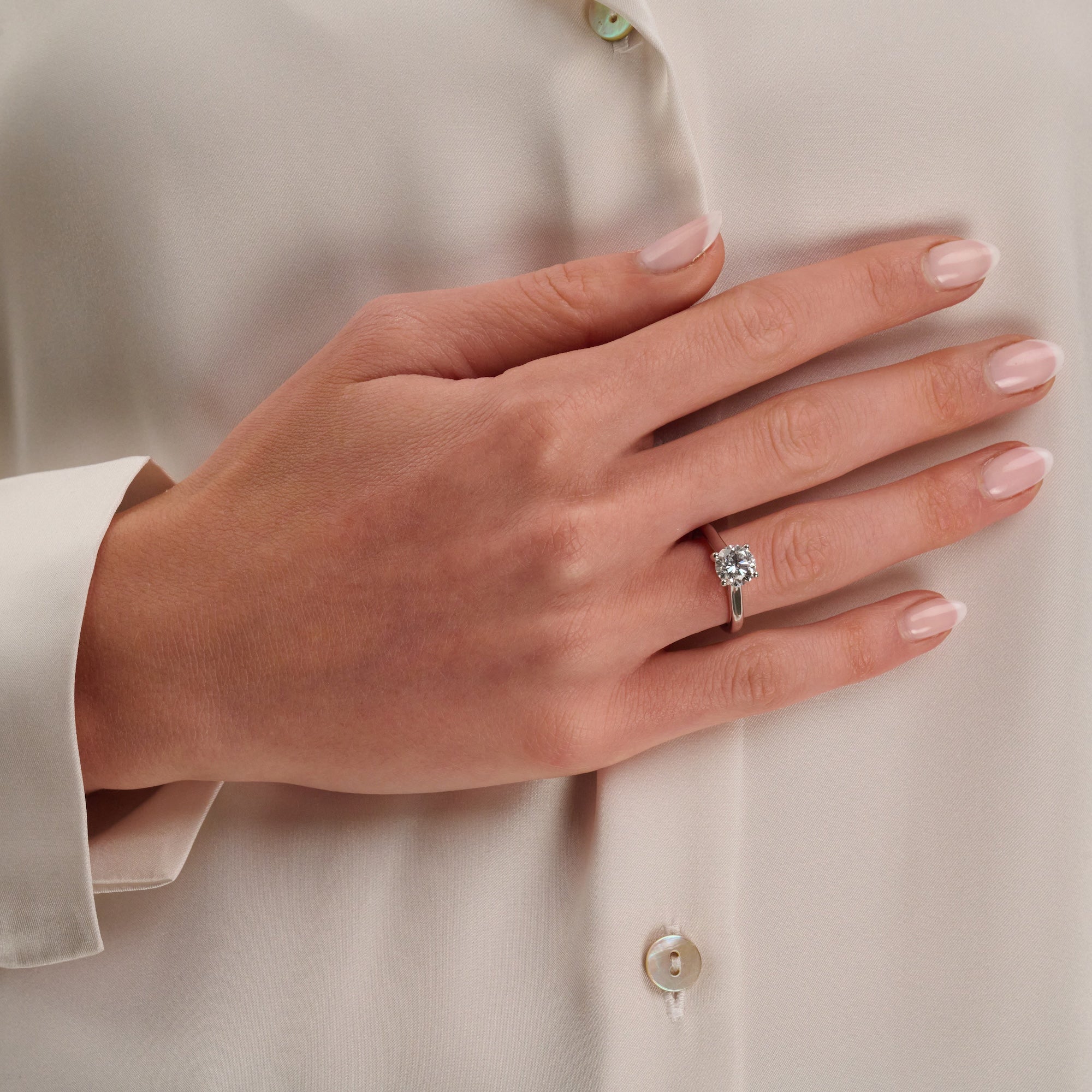 Bague en diamant de laboratoire à 5 pierres