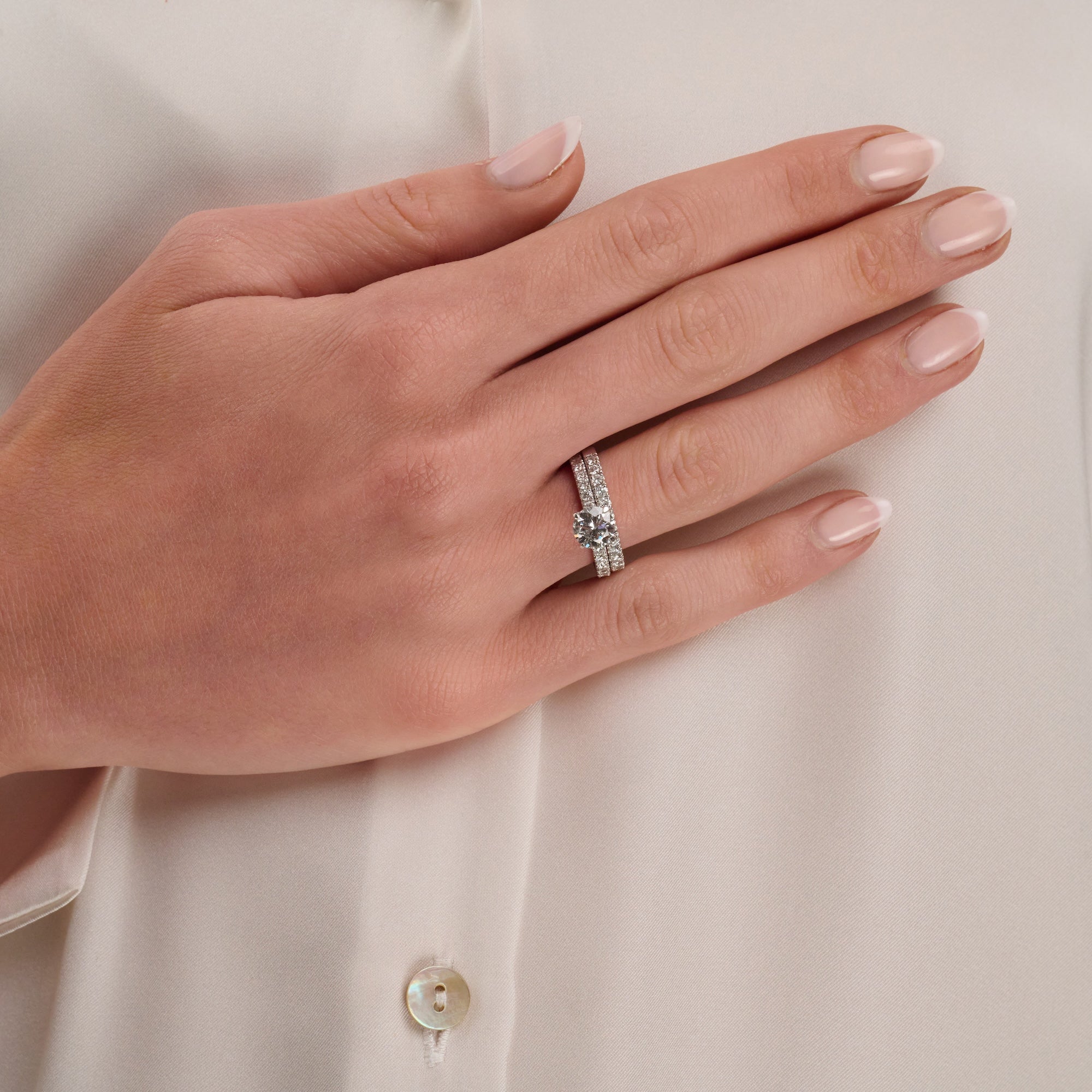 Bague en diamant de laboratoire à 5 pierres