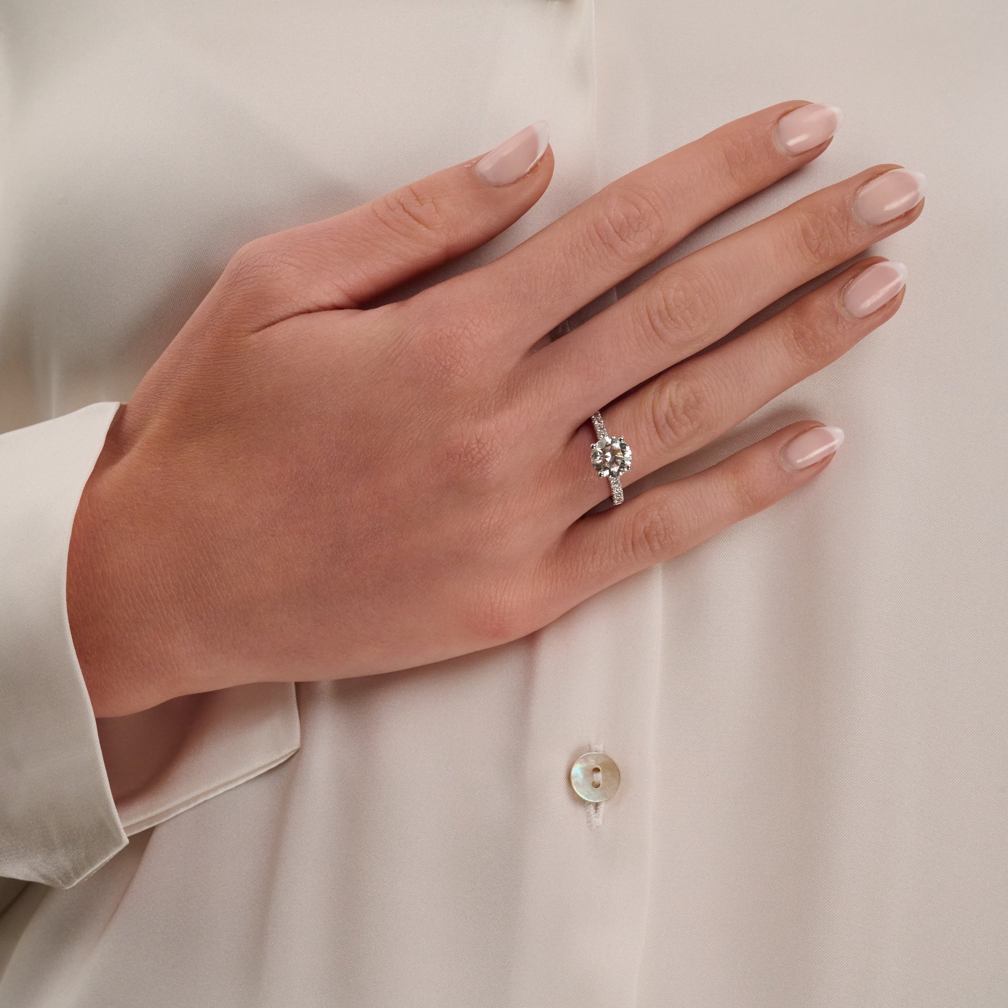 Bague en diamant de laboratoire à 5 pierres