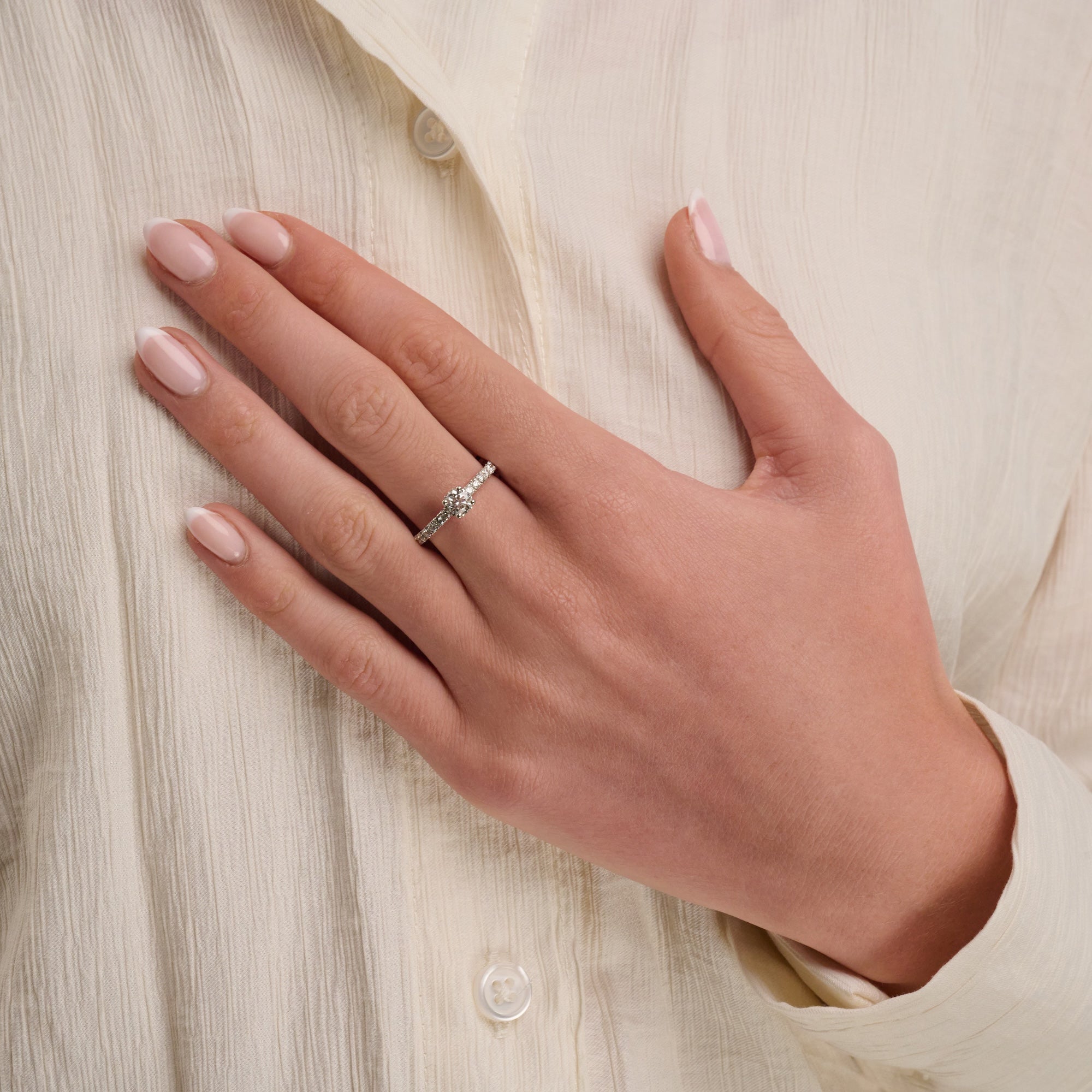 Bague de fiançailles en diamant