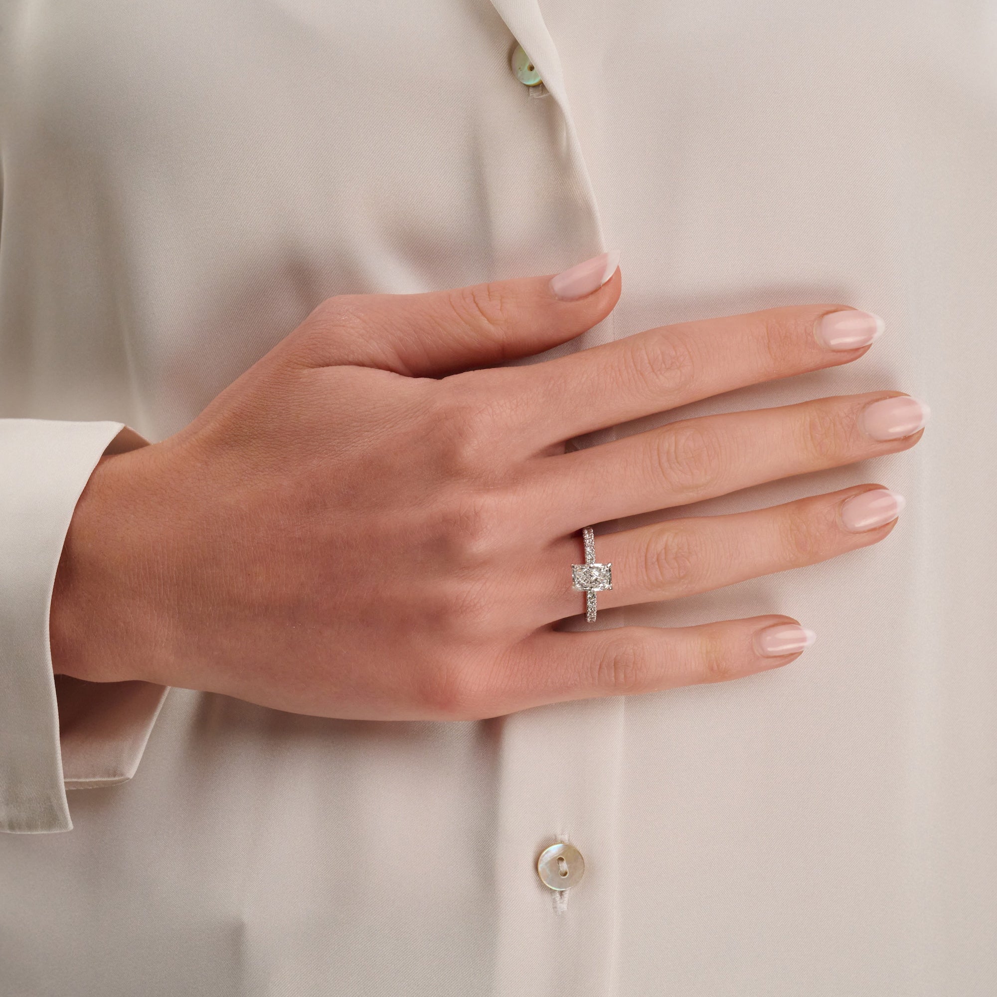 Bague en diamant de laboratoire à 5 pierres