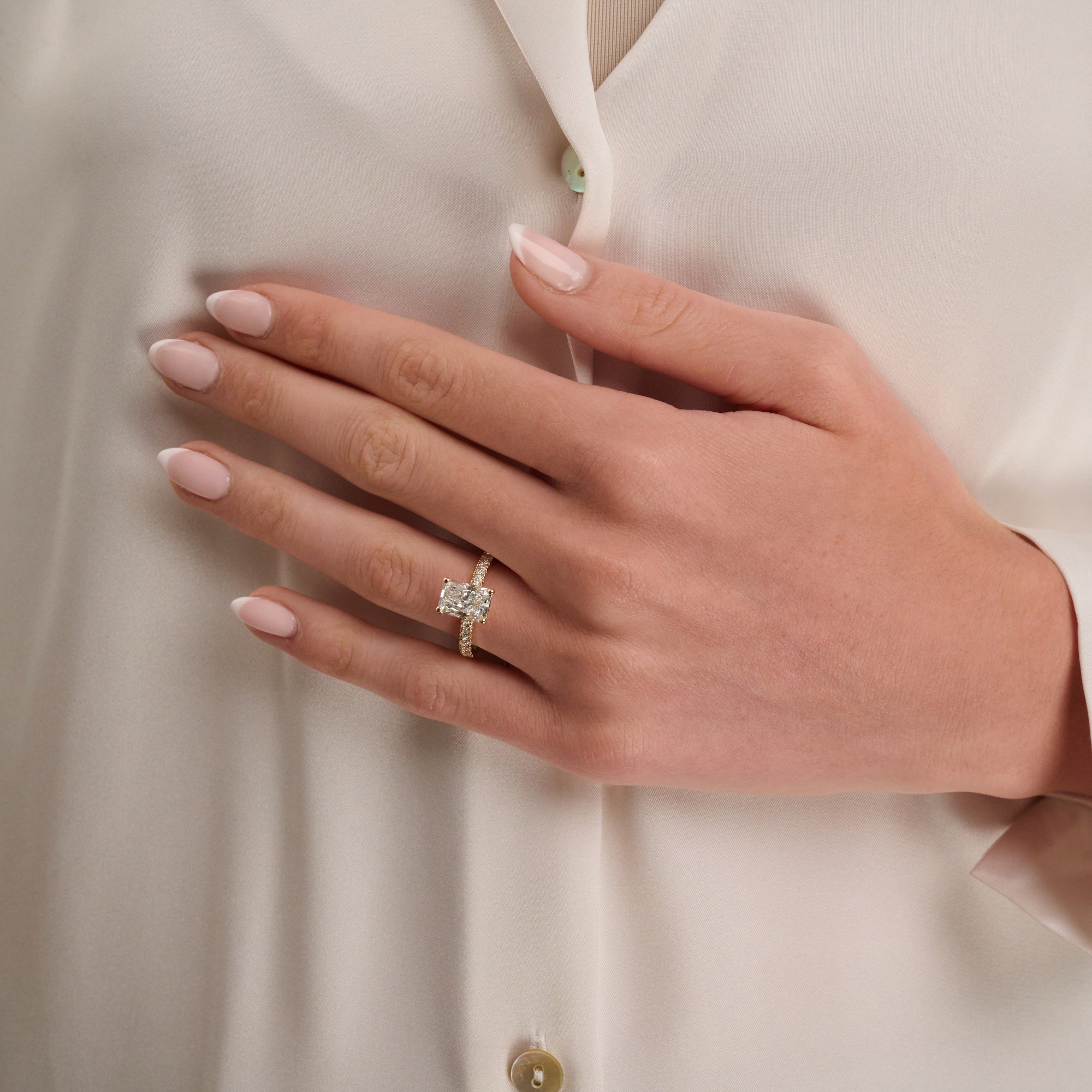 Bague en diamant de laboratoire à 5 pierres