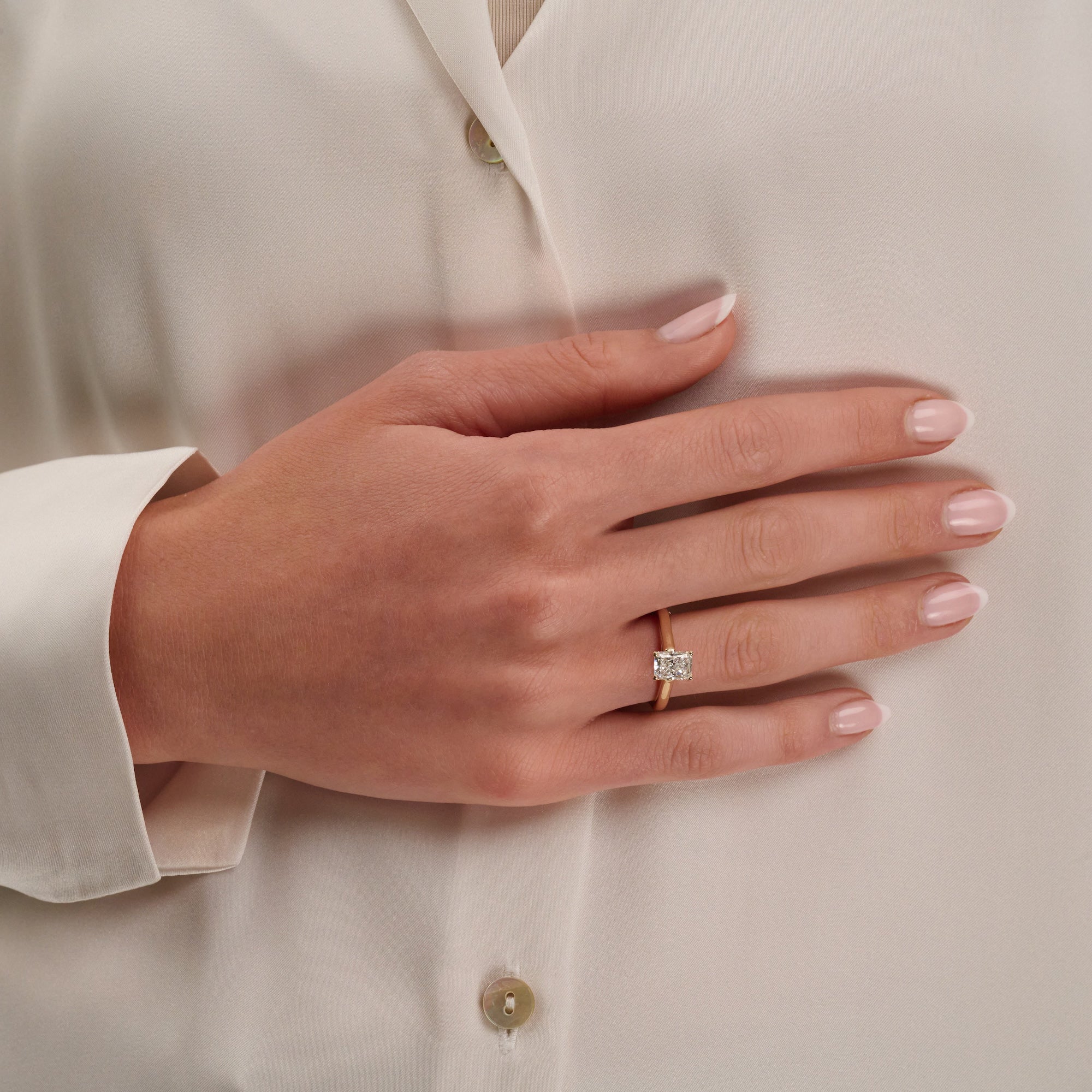 Bague en diamant de laboratoire à 5 pierres
