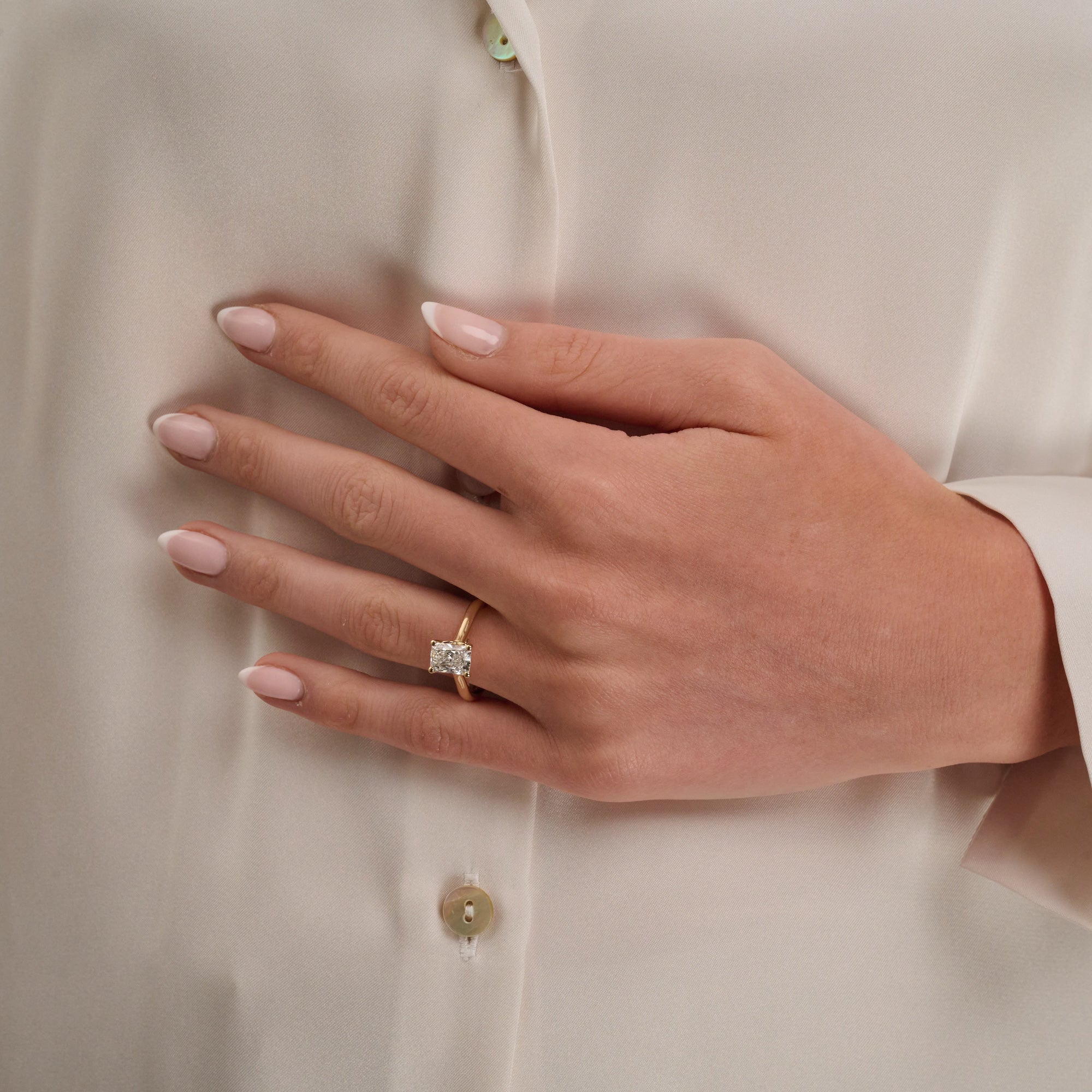 Bague en diamant de laboratoire à 5 pierres
