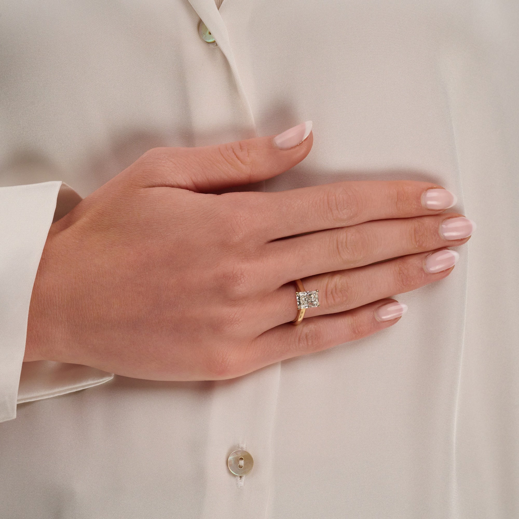 Bague en diamant de laboratoire à 5 pierres
