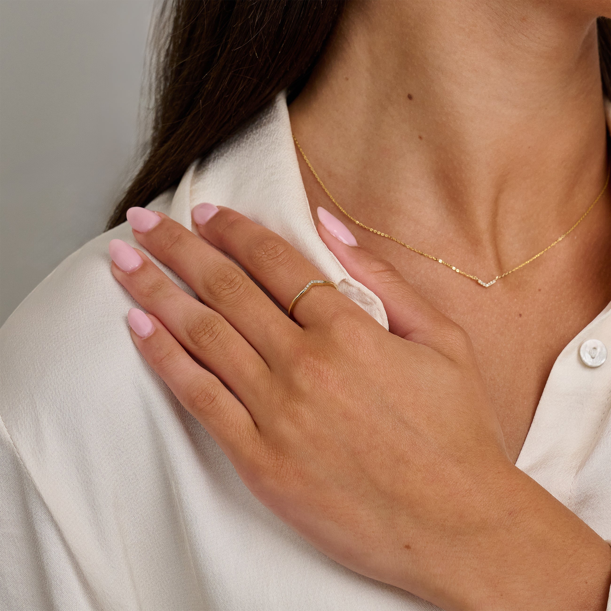 Bague flèche en diamant