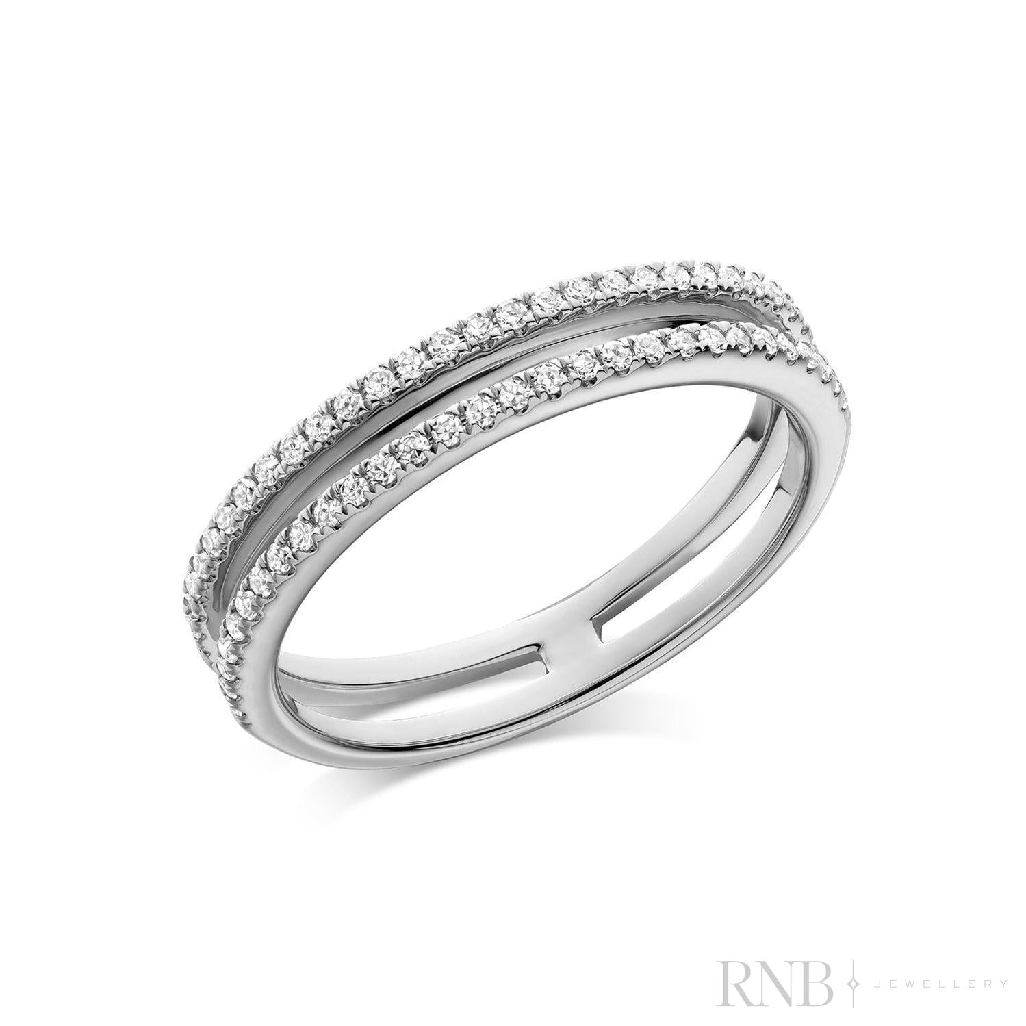 Sealed Double Semi Eternity Diamond Ring-RNB Jewellery