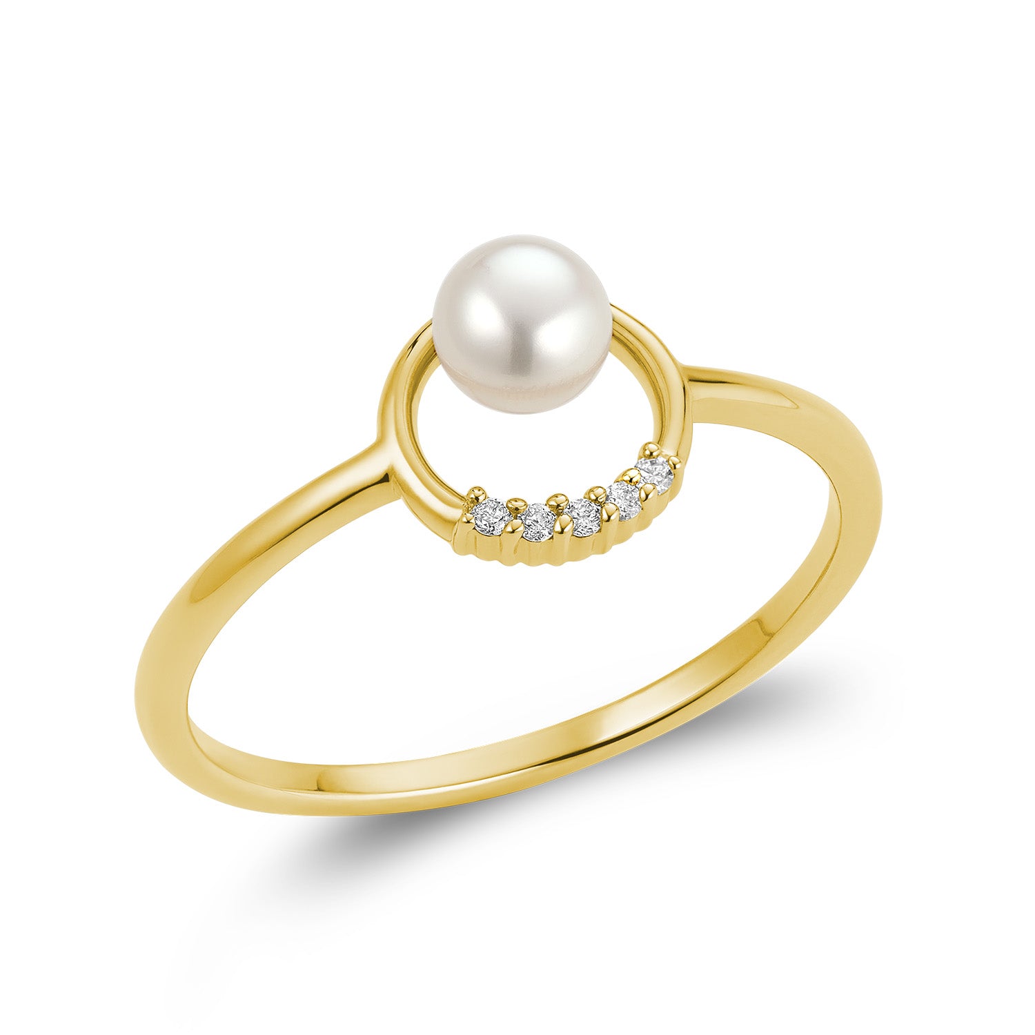 Circle Of Life Diamond & Pearl Ring