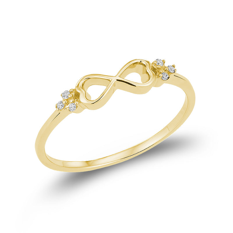 Dainty Infinity & Trio Diamond Ring