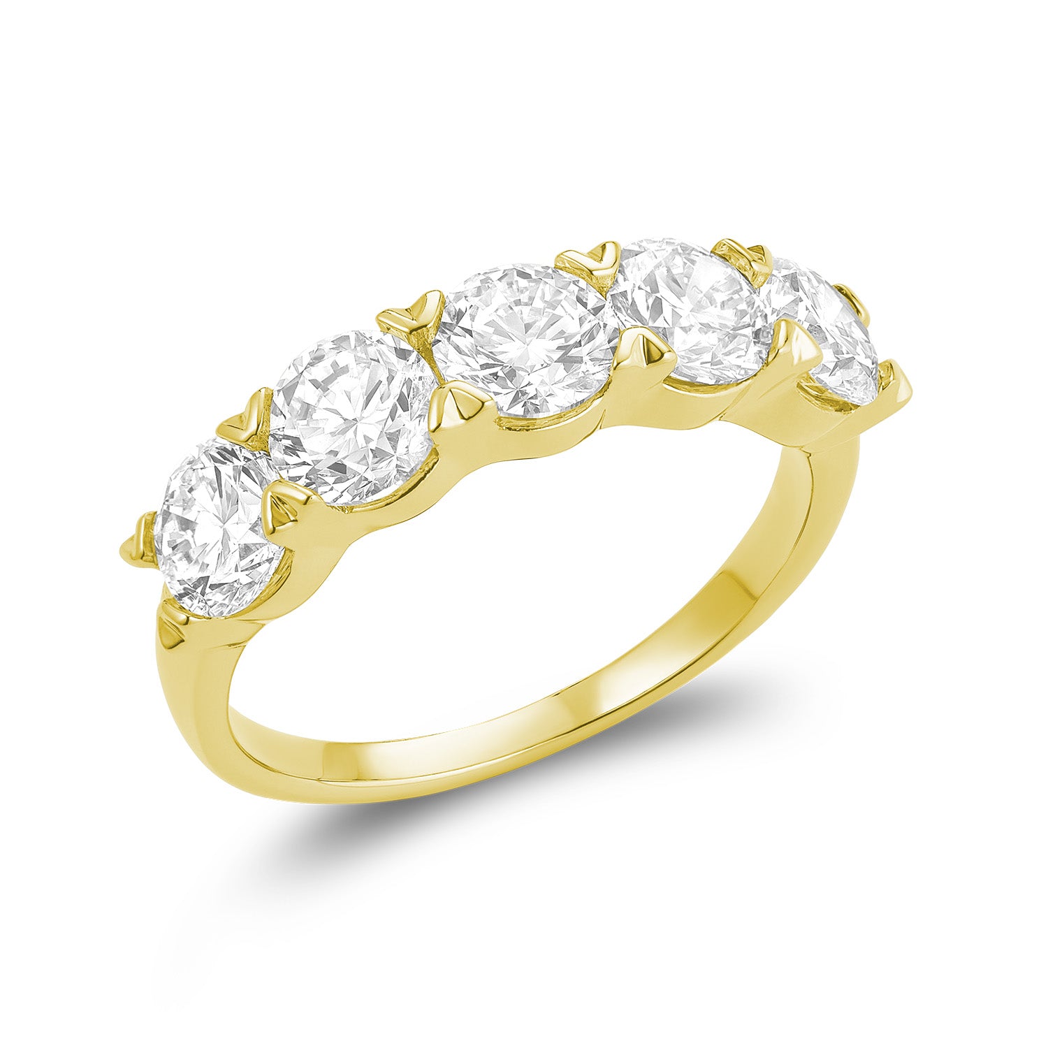 Bague 5 diamants de laboratoire