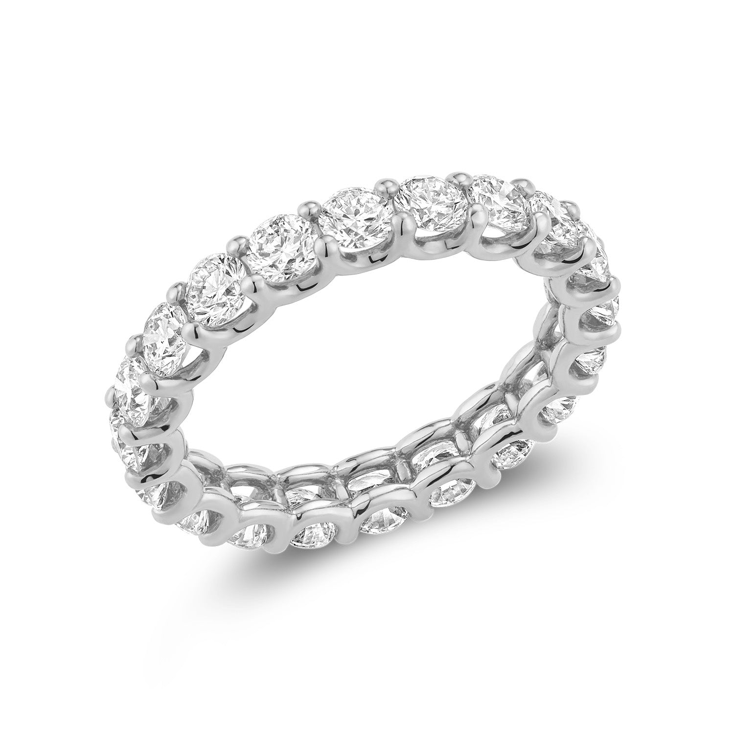 Fancy Eternity Shared Prongs Lab Grown Diamond Rin