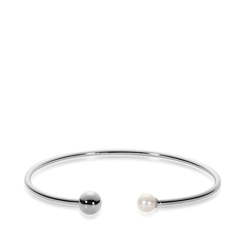 Semi Bangle Pearl Bracelet