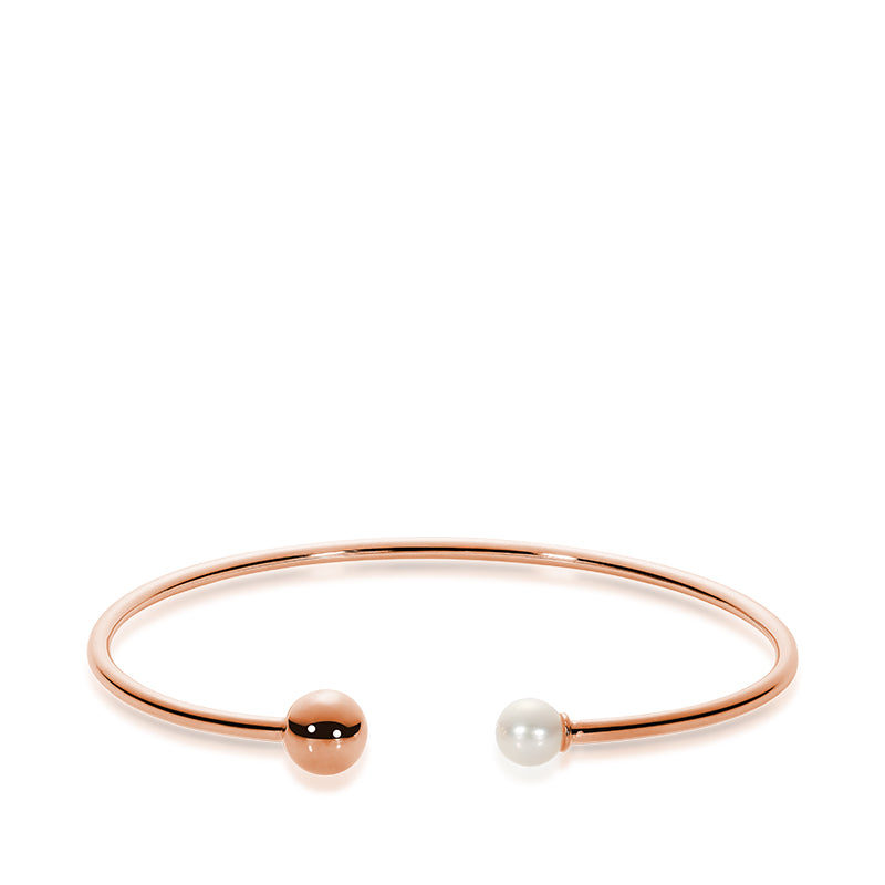 Semi Bangle Pearl Bracelet