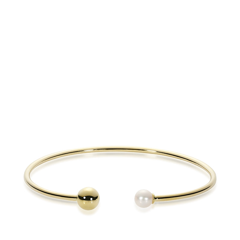 Semi Bangle Pearl Bracelet