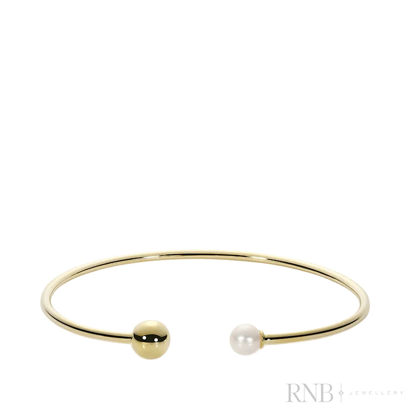 Semi Bangle Pearl Bracelet