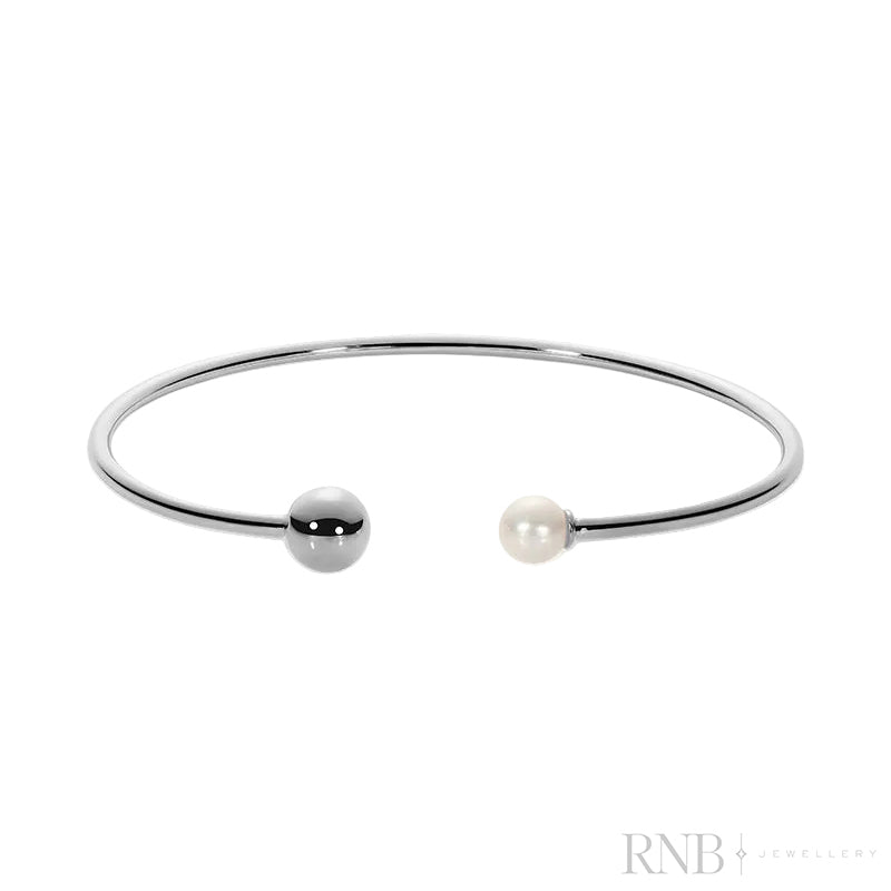 Semi Bangle Pearl Bracelet