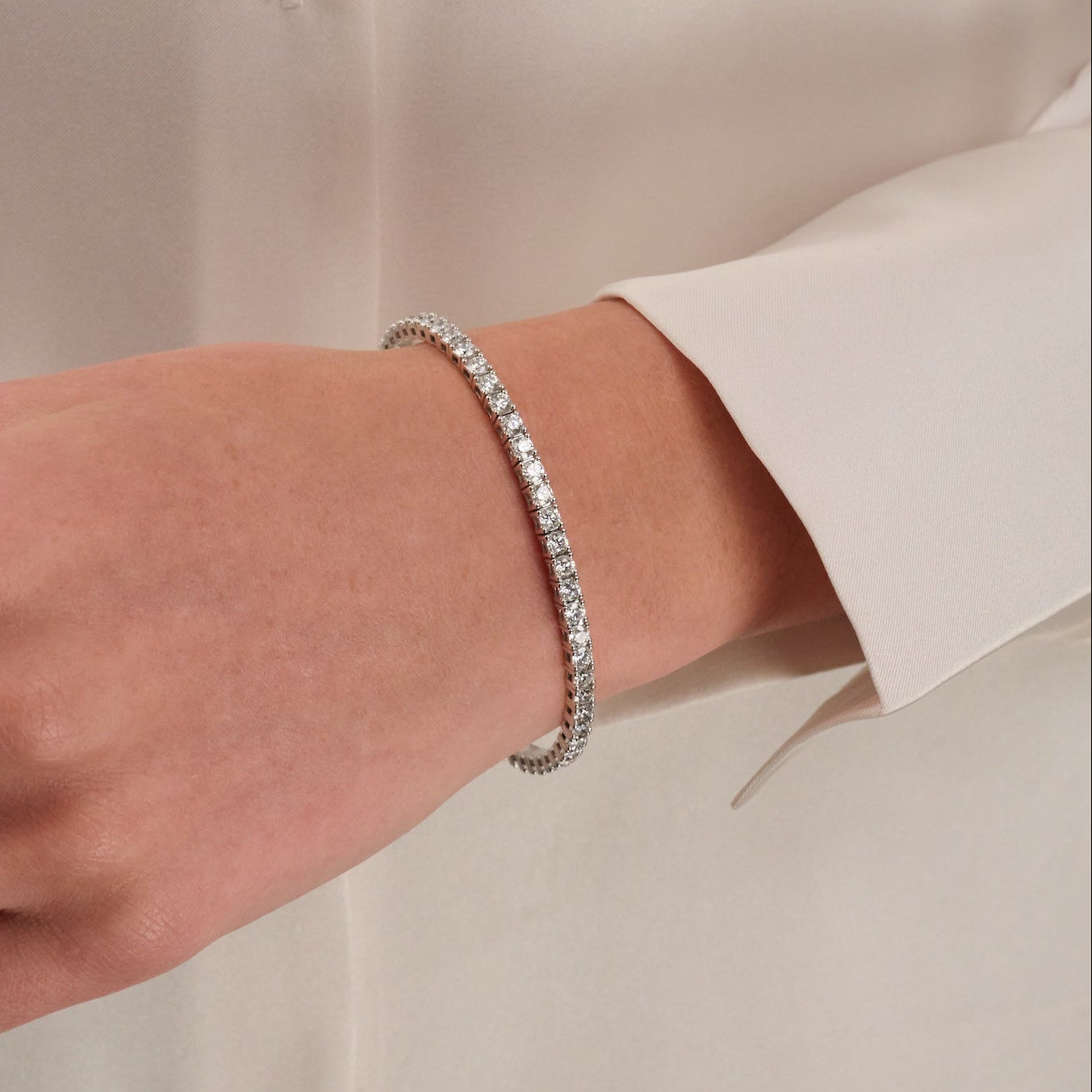 Semi Eternity Bangle Flex Diamond Bracelet