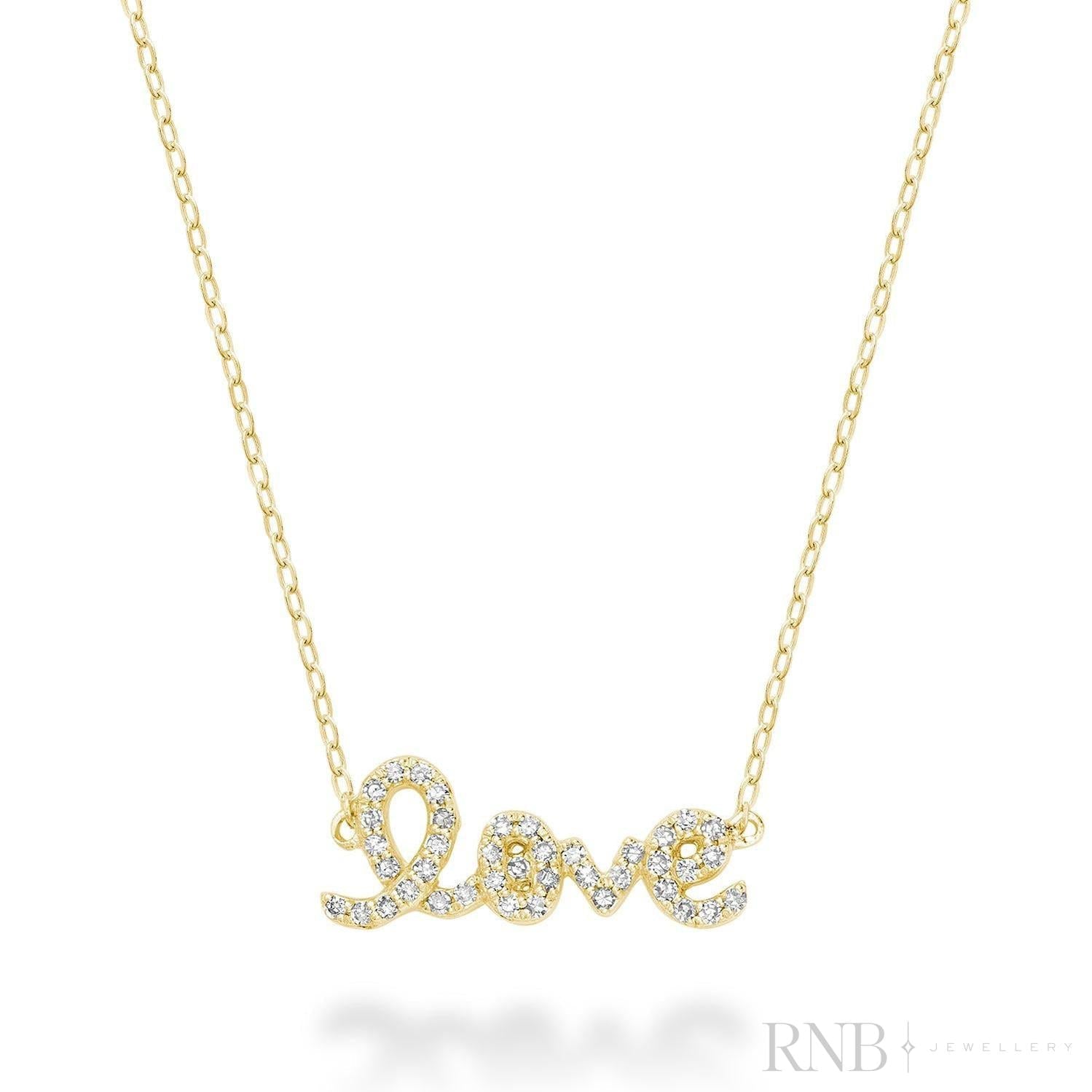 Mini "Love" Diamond Necklace-RNB Jewellery