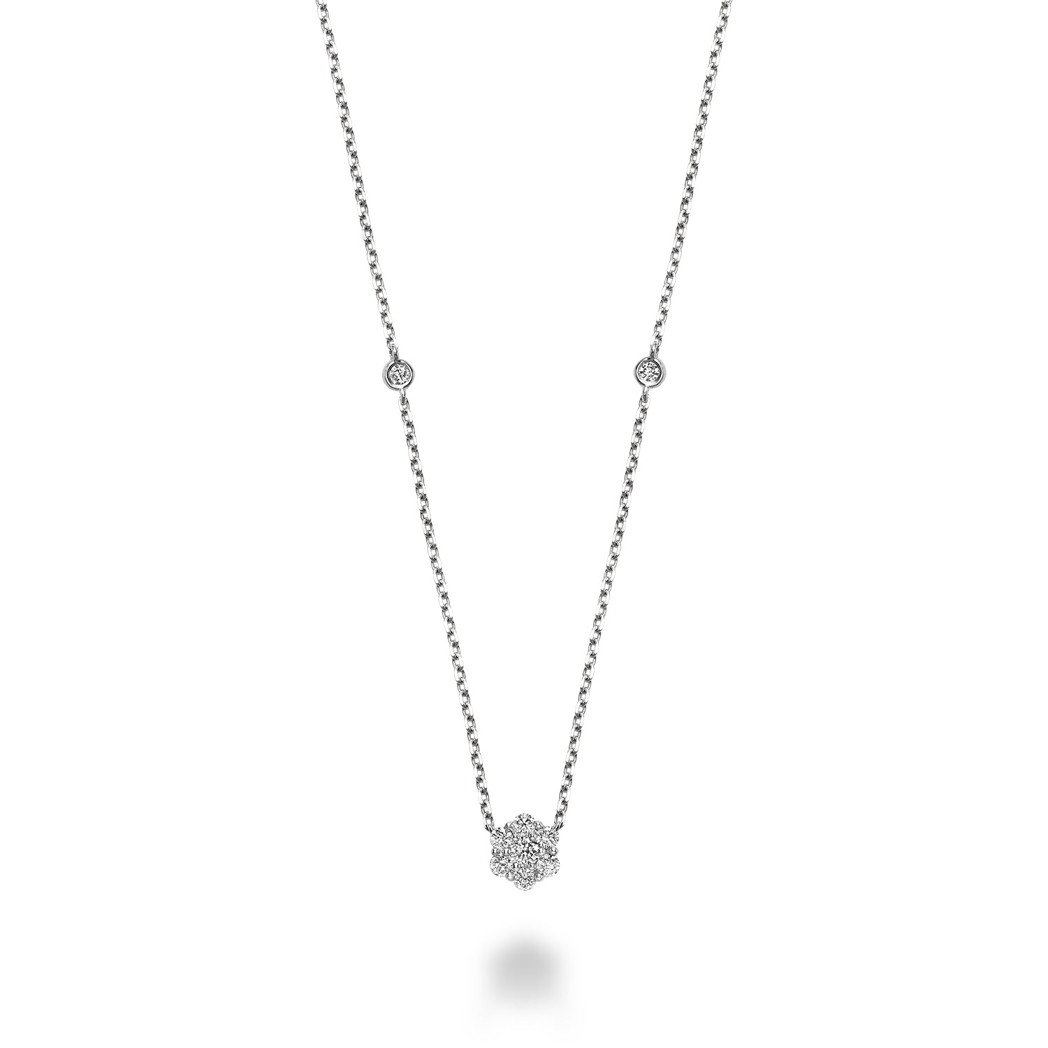 Collier Fleur et Diamants