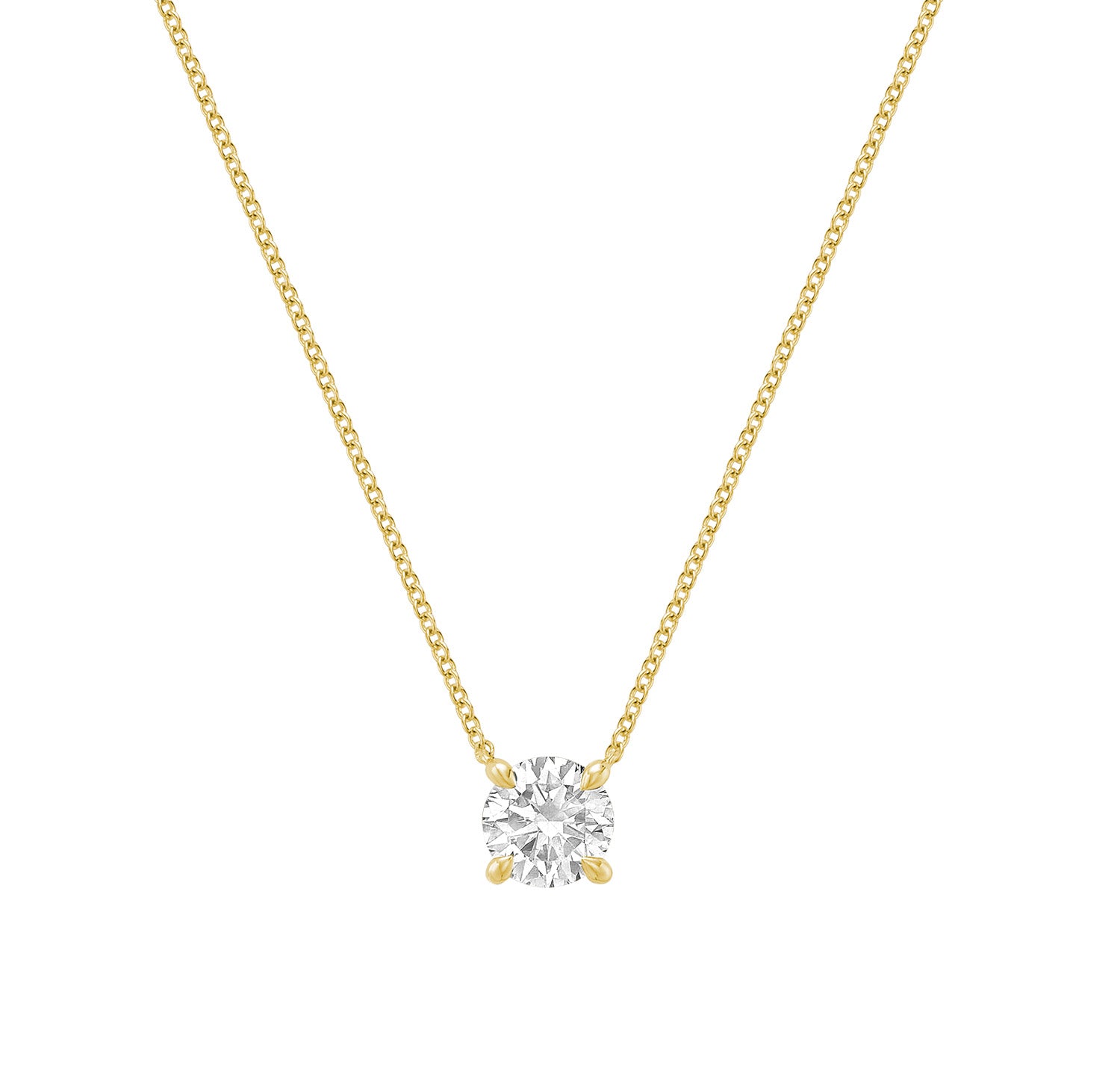 Classic Solitaire Pendant Lab Grown Diamond Necklace