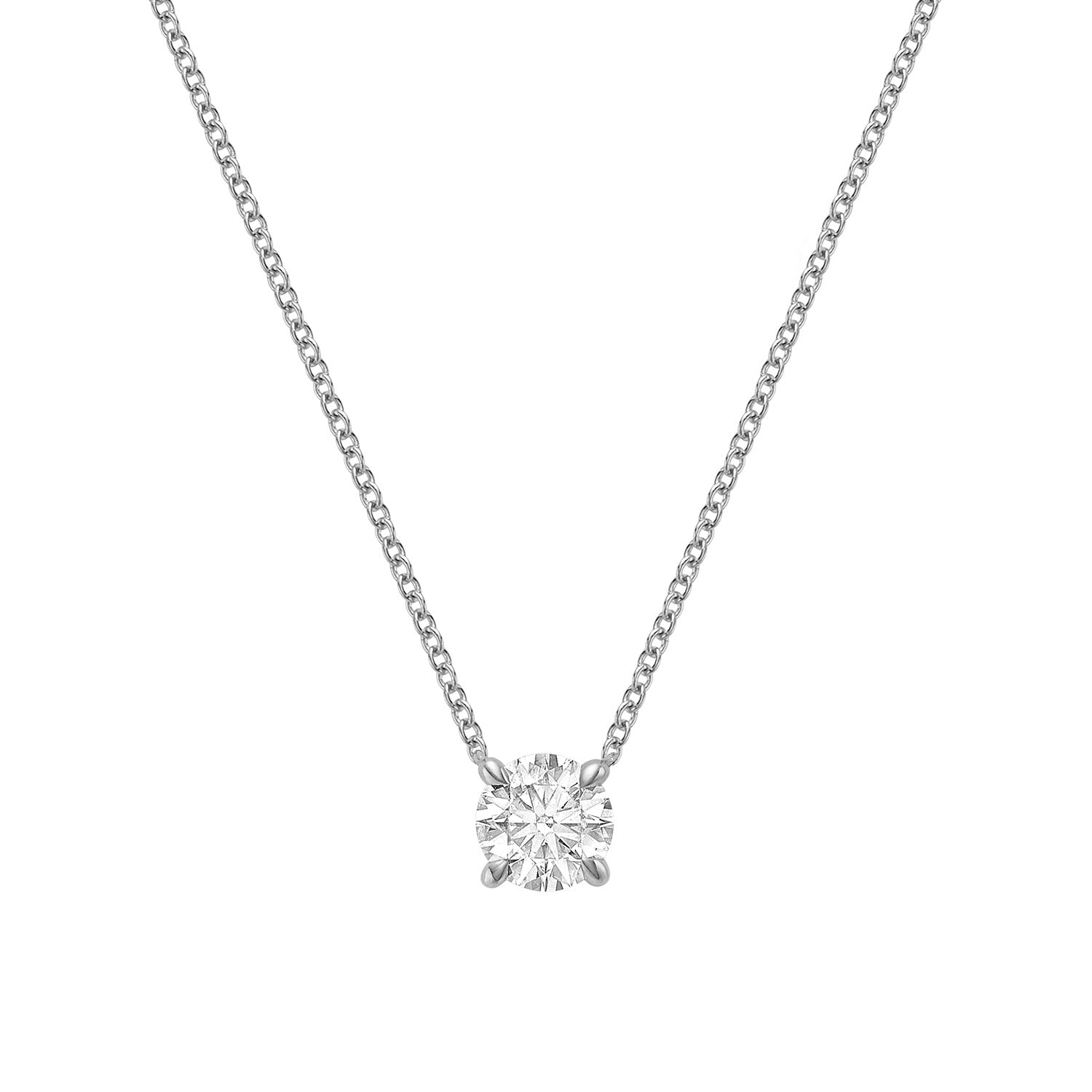 Classic Solitaire Pendant Lab Grown Diamond Necklace