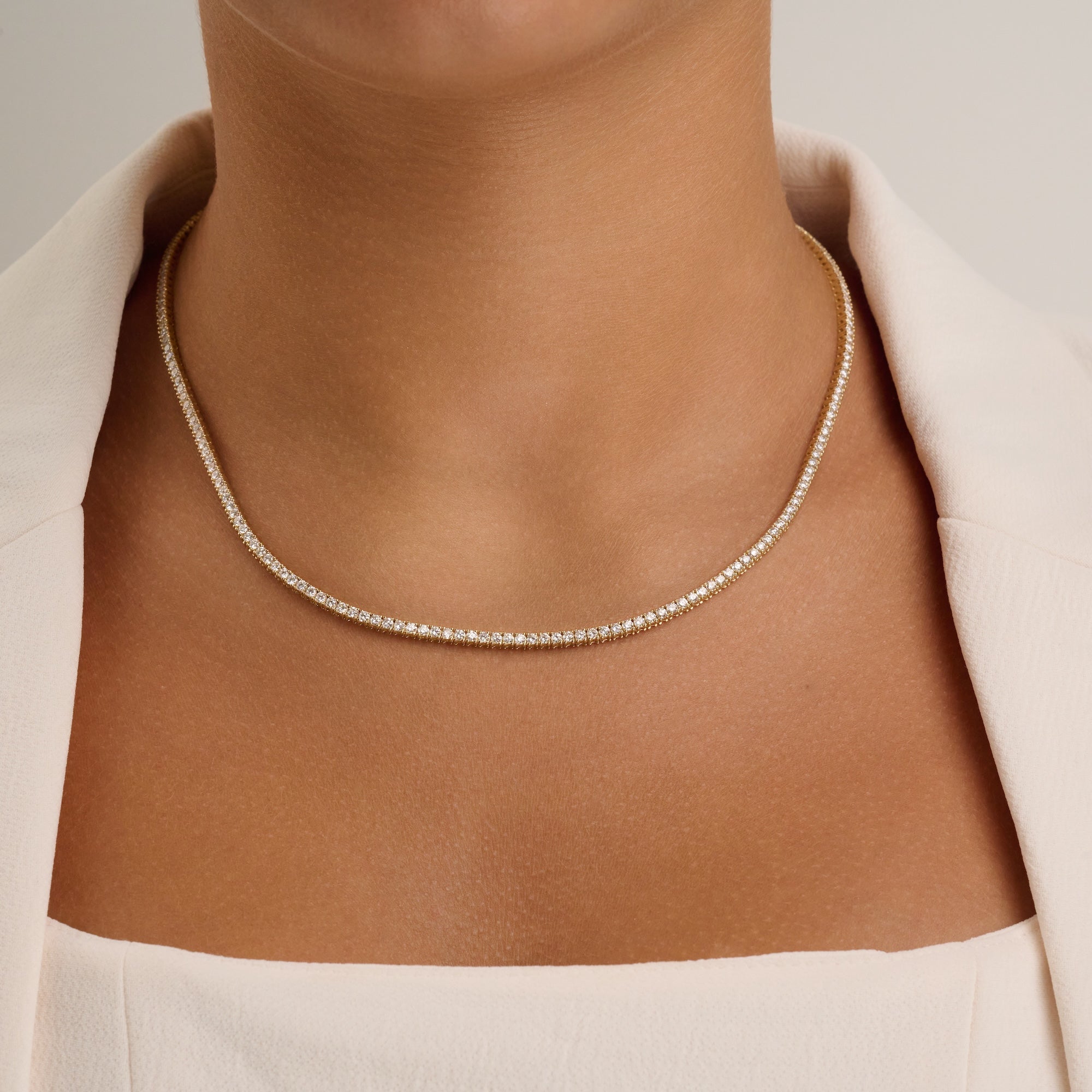 Collier de tennis cultivé en laboratoire